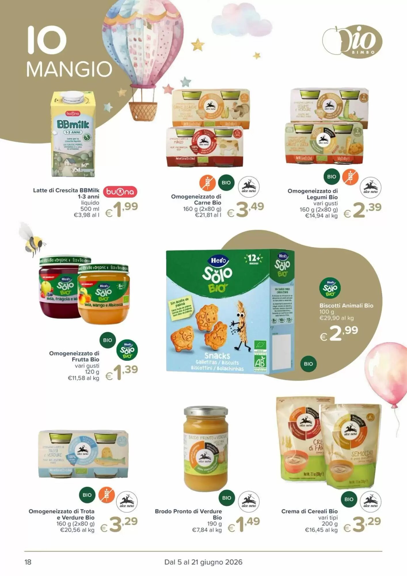 Volantino promozionale Io Bimbo  valide dal 05/06/2026 - Pagina 18.