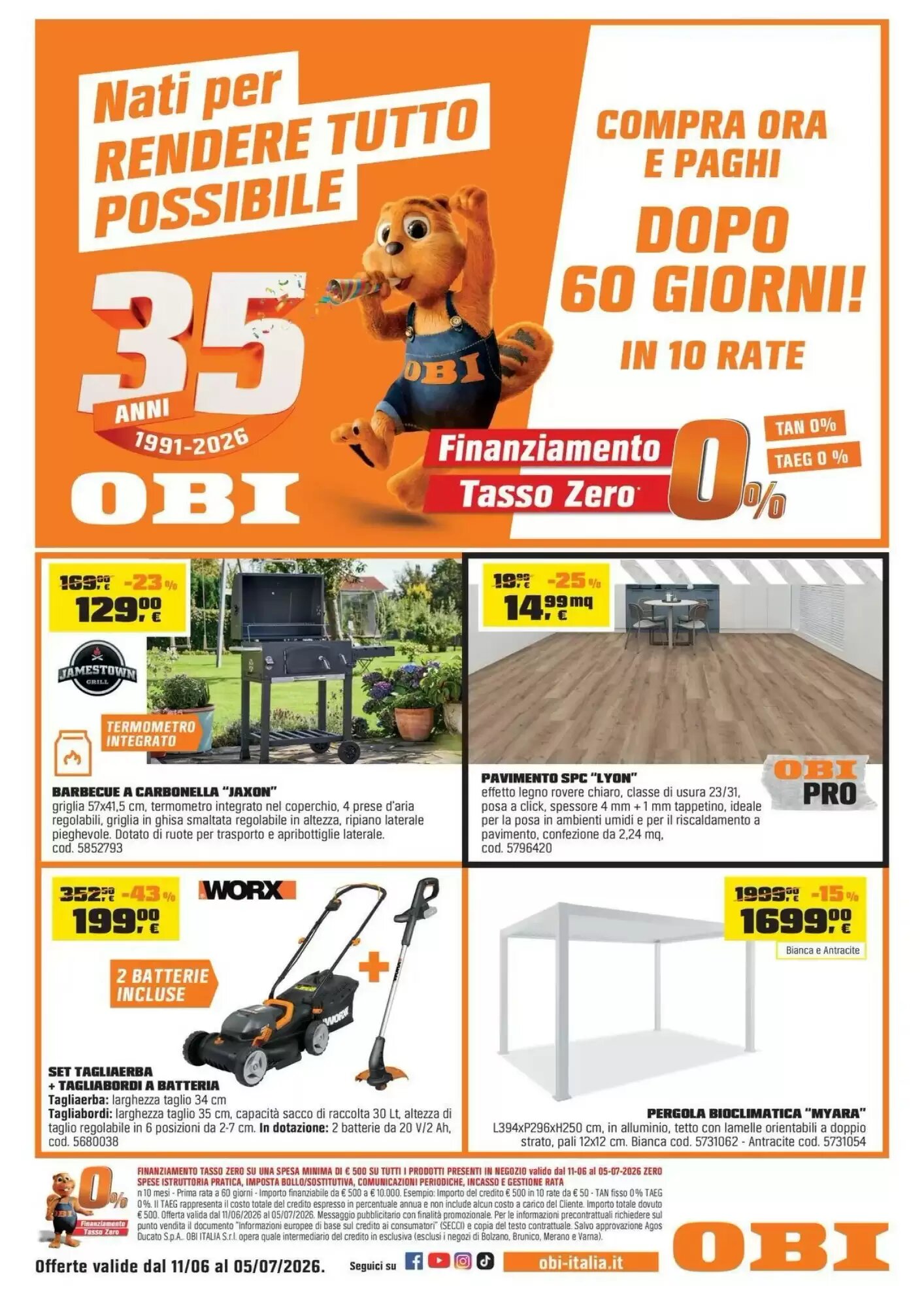 Volantino promozionale OBI  valide dal 10/06/2026 - Pagina 1.