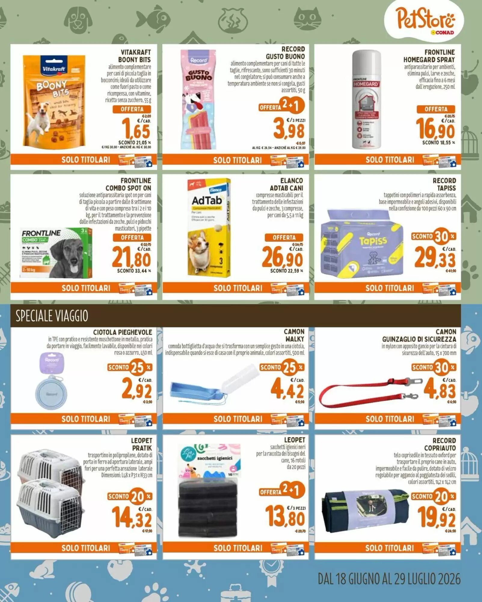 Volantino promozionale Pet Store Conad  valide dal 18/06/2026 - Pagina 3.