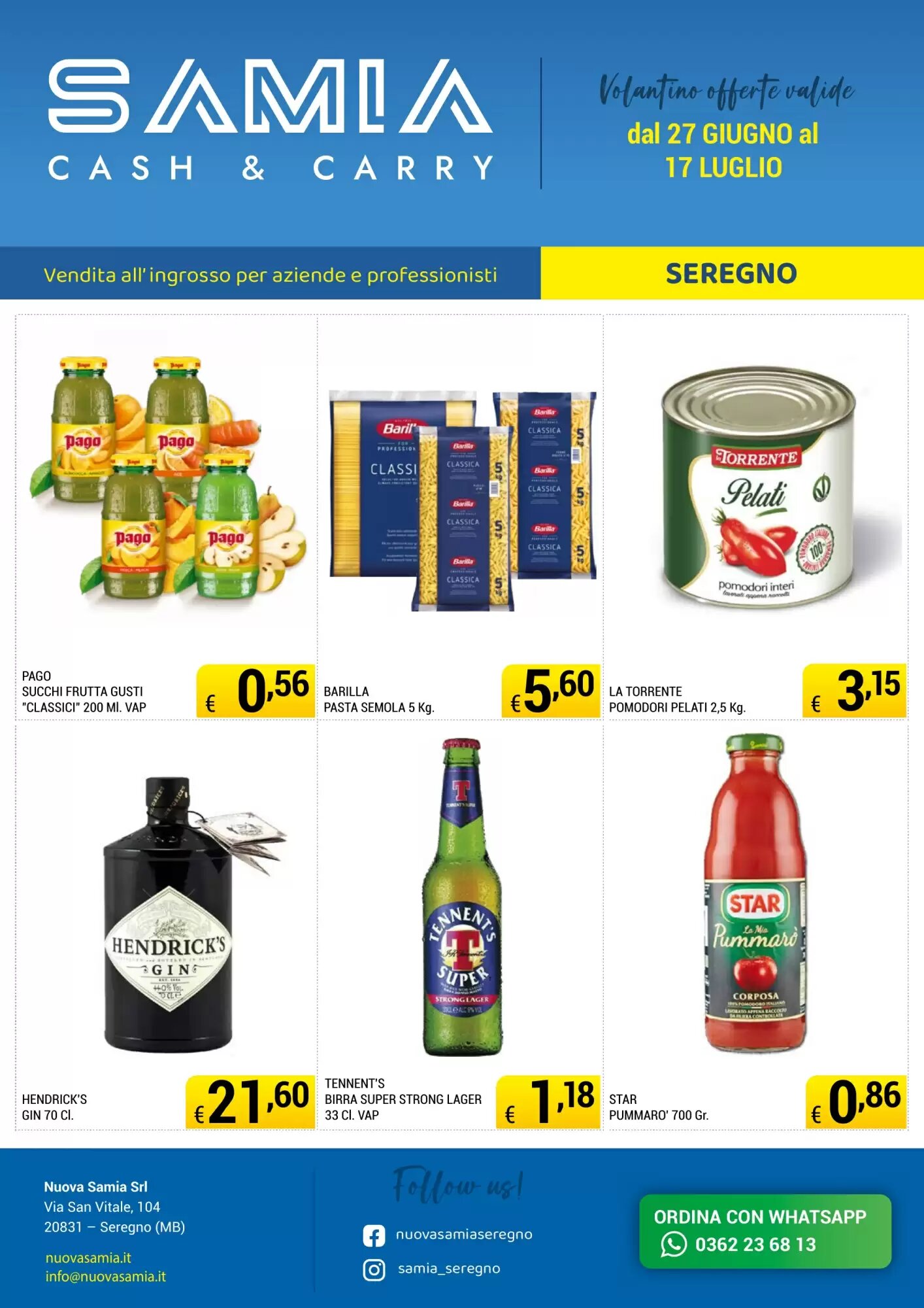 Volantino promozionale Samia Cash and Carry valide dal 27/06/2026 - Pagina 1.