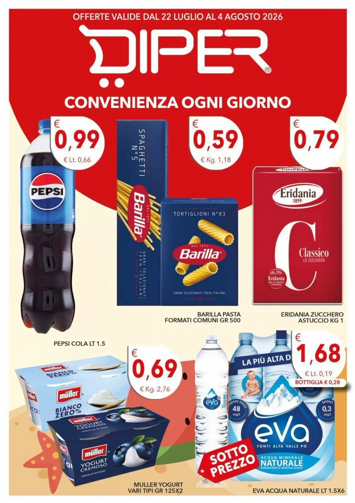 Volantino promozionale Diper  valide dal 22/07/2026 - Pagina 1.