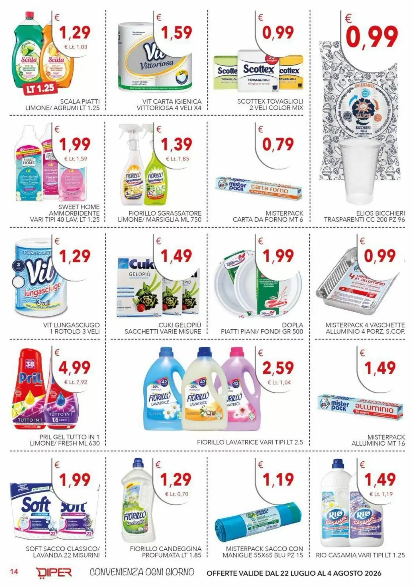 Volantino promozionale Diper  valide dal 22/07/2026 - Pagina 14.