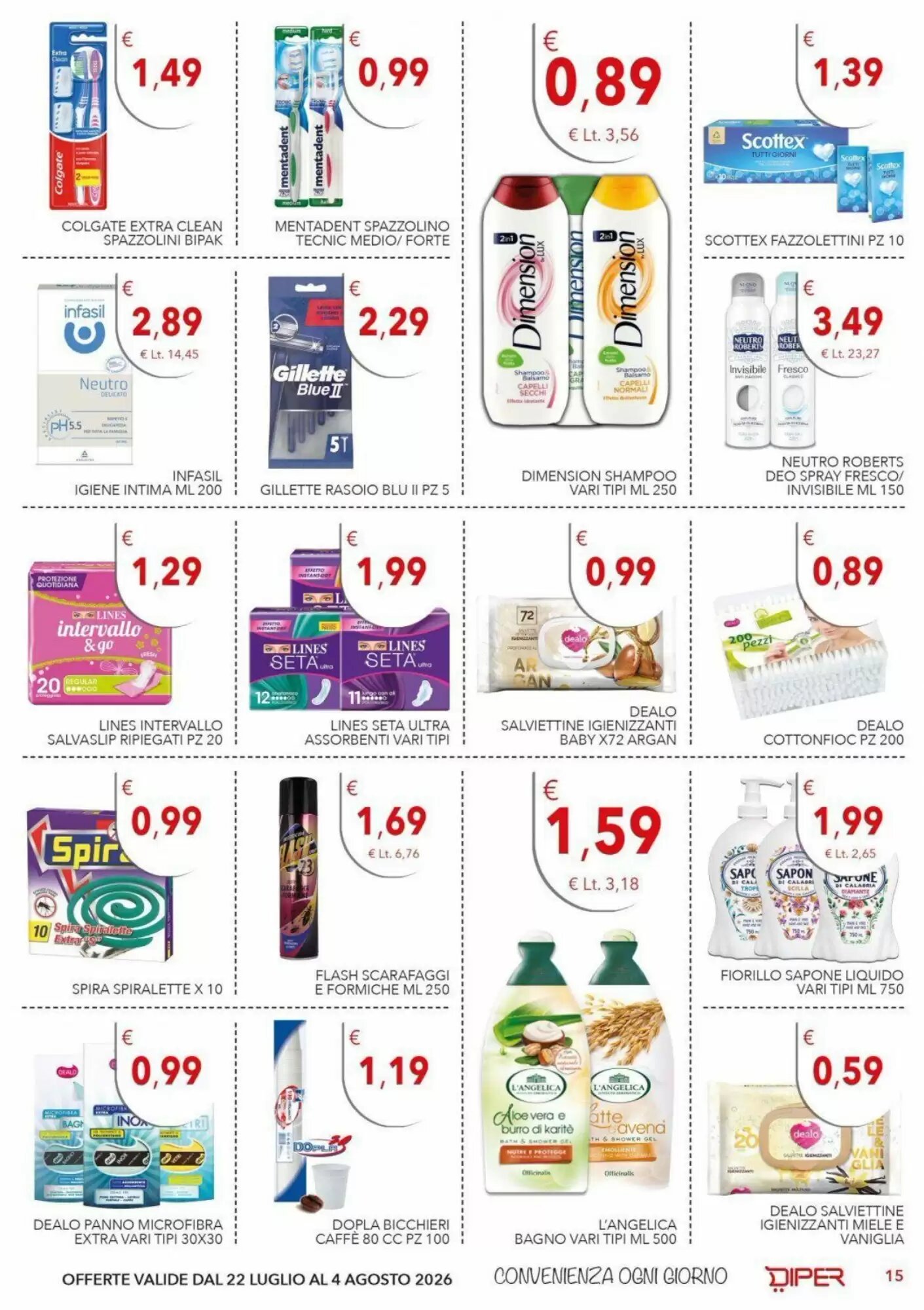 Volantino promozionale Diper  valide dal 22/07/2026 - Pagina 15.