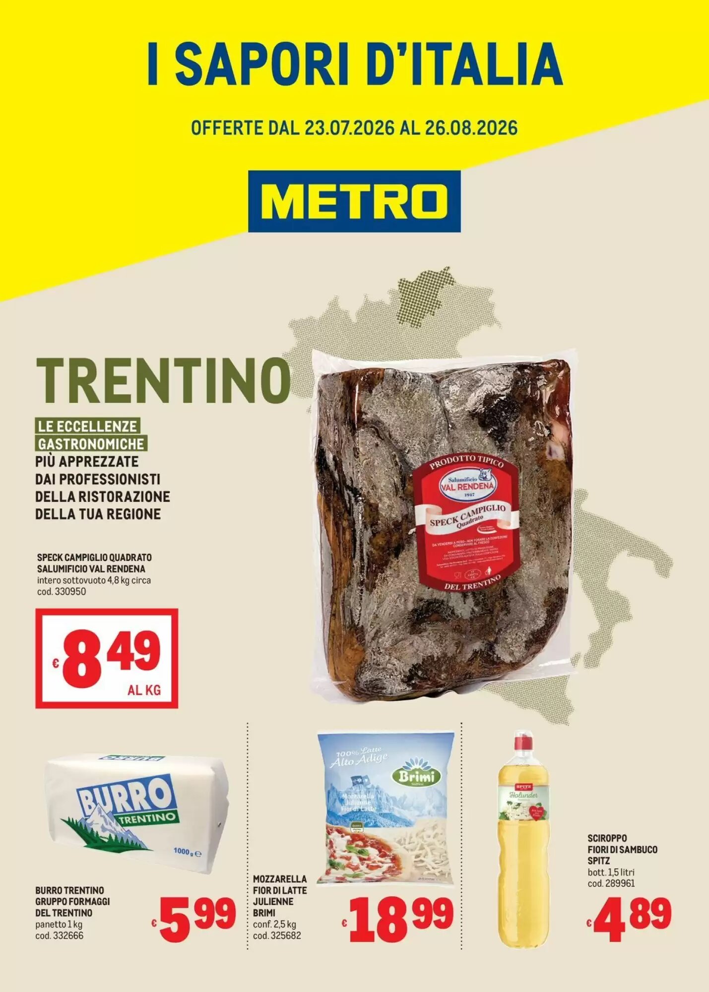 Volantino promozionale Metro valide dal 23/07/2026 - Pagina 1.