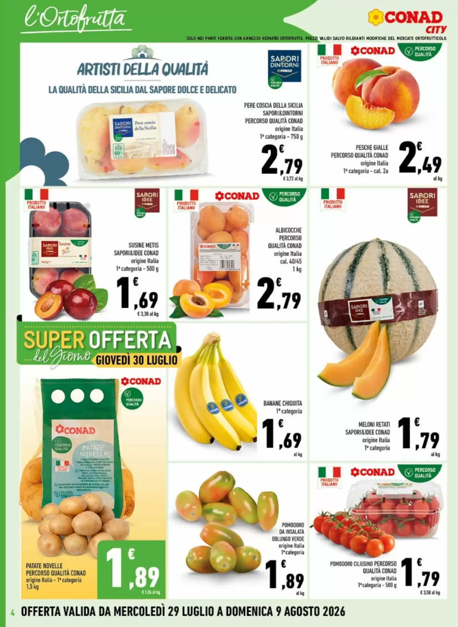 Volantino promozionale Conad City  valide dal 29/07/2026 - Pagina 4.