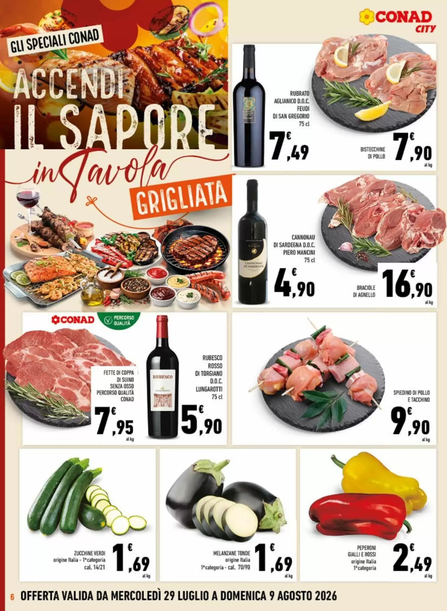 Volantino promozionale Conad City  valide dal 29/07/2026 - Pagina 6.
