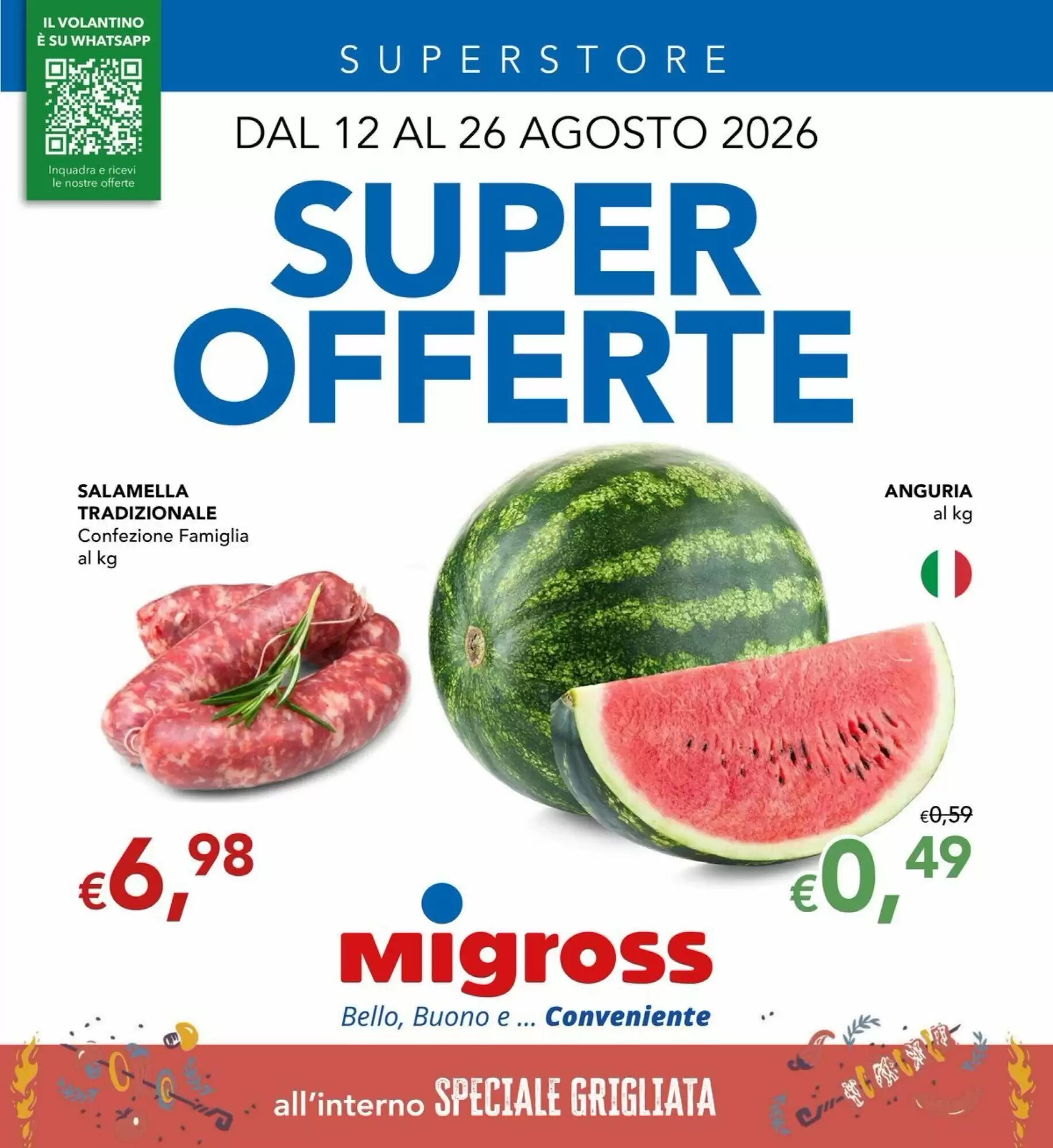 Volantino promozionale Migross Superstore valide dal 12/08/2026 - Pagina 1.