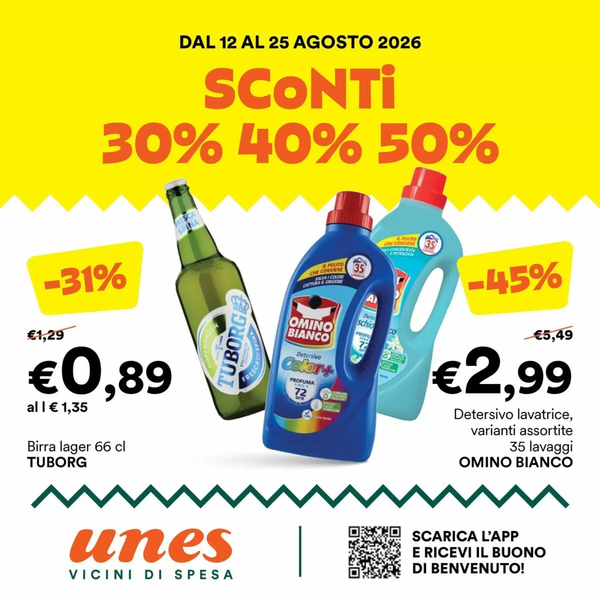 Volantino promozionale Unes valide dal 12/08/2026 - Pagina 1.