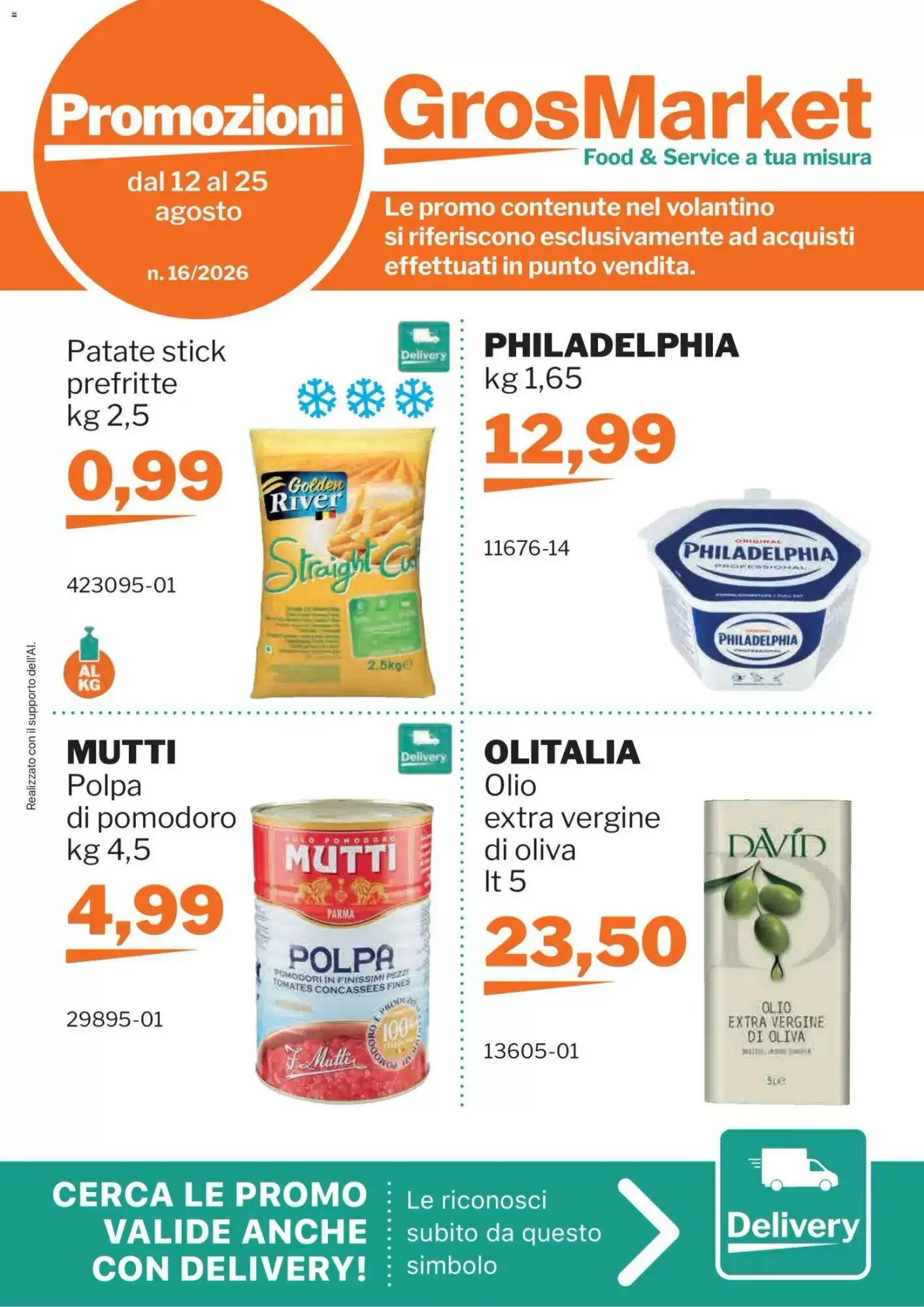 Volantino promozionale GrosMarket  valide dal 12/08/2026 - Pagina 1.