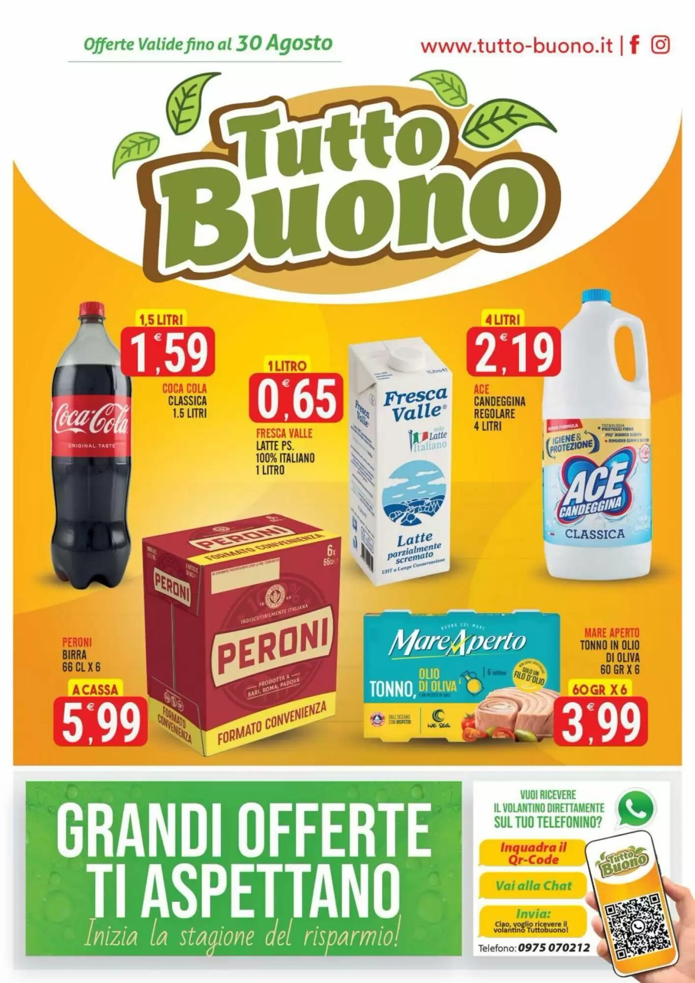 Volantino promozionale Tutto Buono  valide dal 12/08/2026 - Pagina 1.