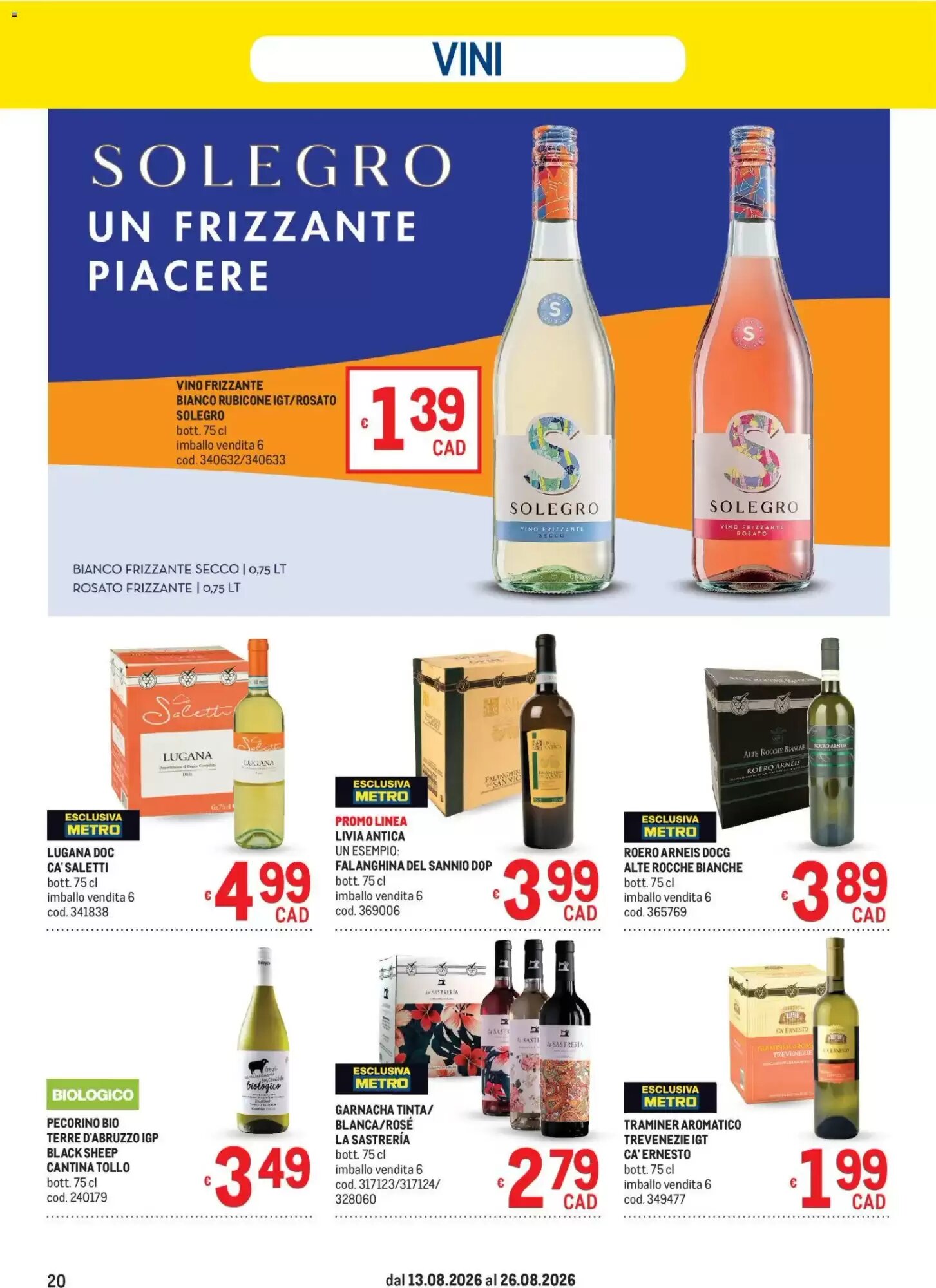 Volantino promozionale Metro  valide dal 13/08/2026 - Pagina 20.