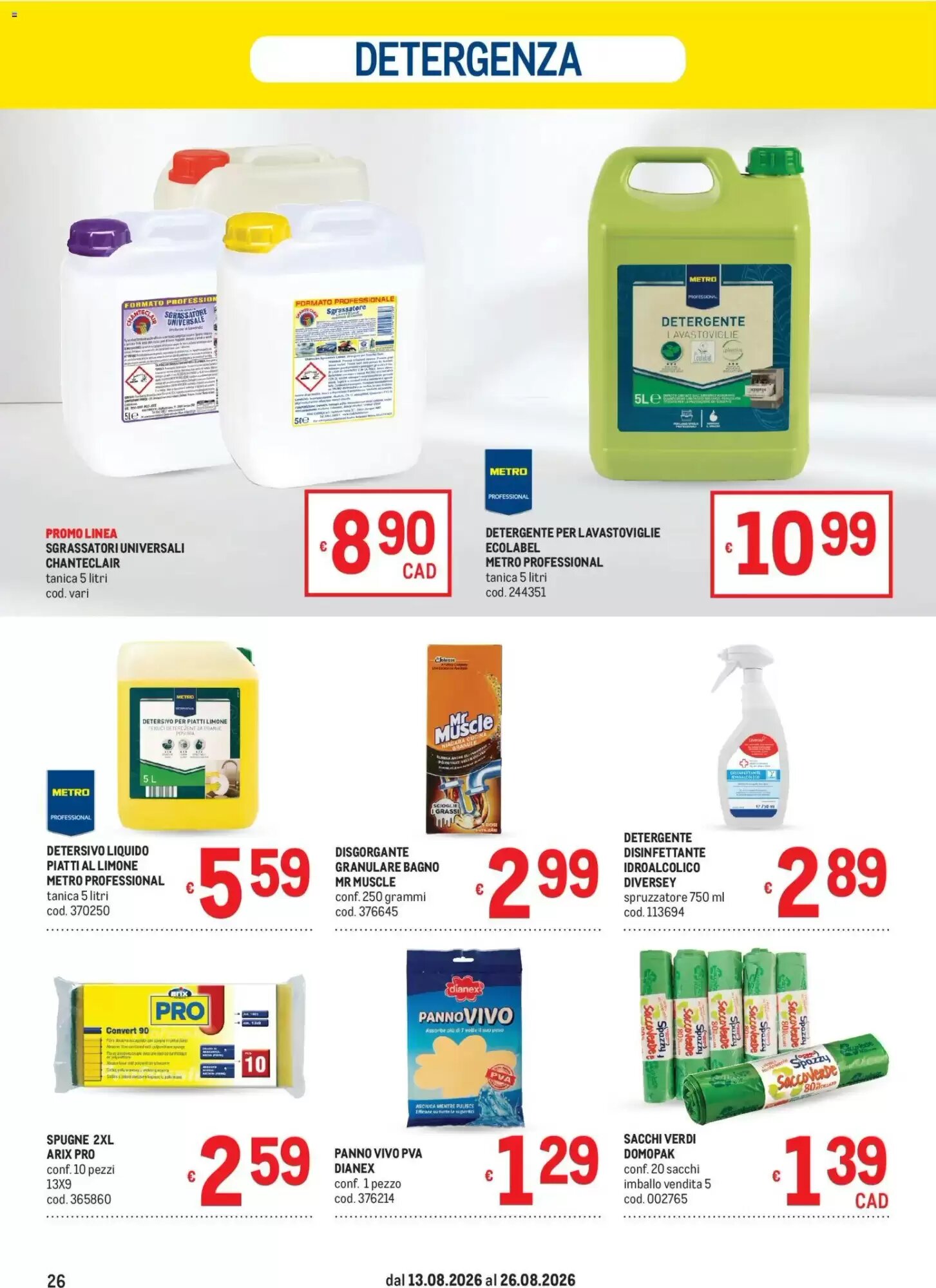 Volantino promozionale Metro  valide dal 13/08/2026 - Pagina 26.