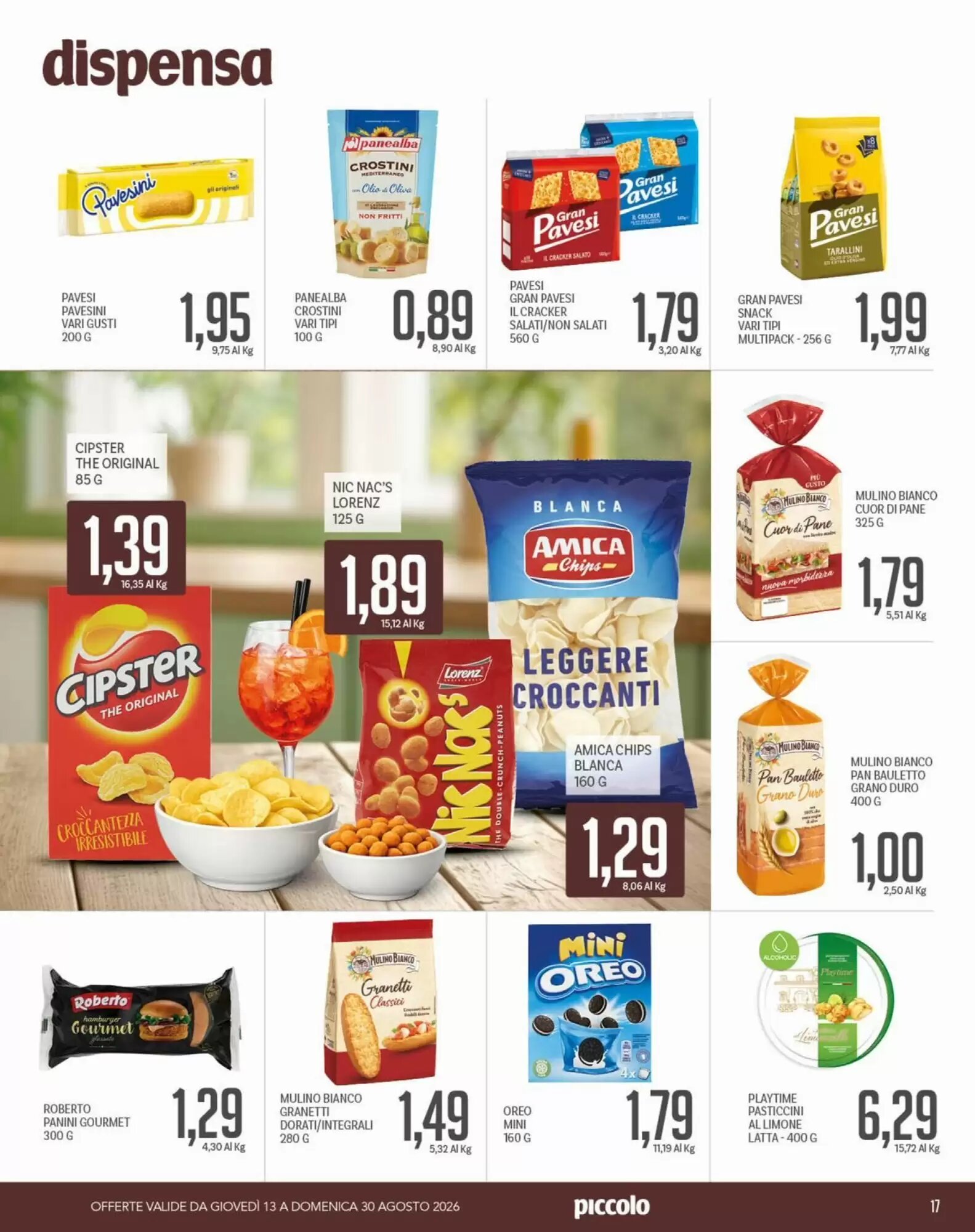 Volantino promozionale Supermercati Piccolo  valide dal 13/08/2026 - Pagina 17.