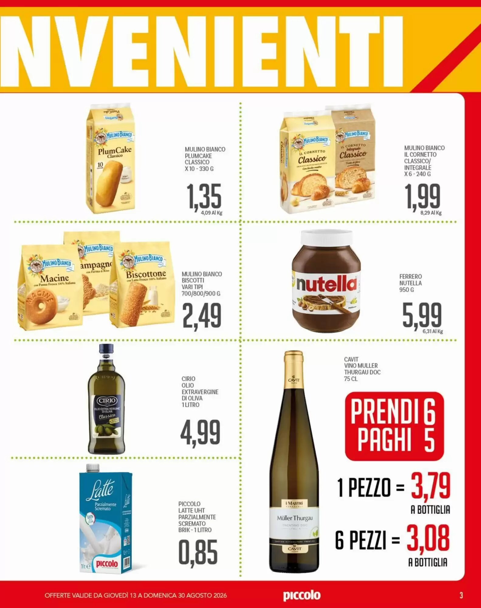 Volantino promozionale Supermercati Piccolo  valide dal 13/08/2026 - Pagina 3.