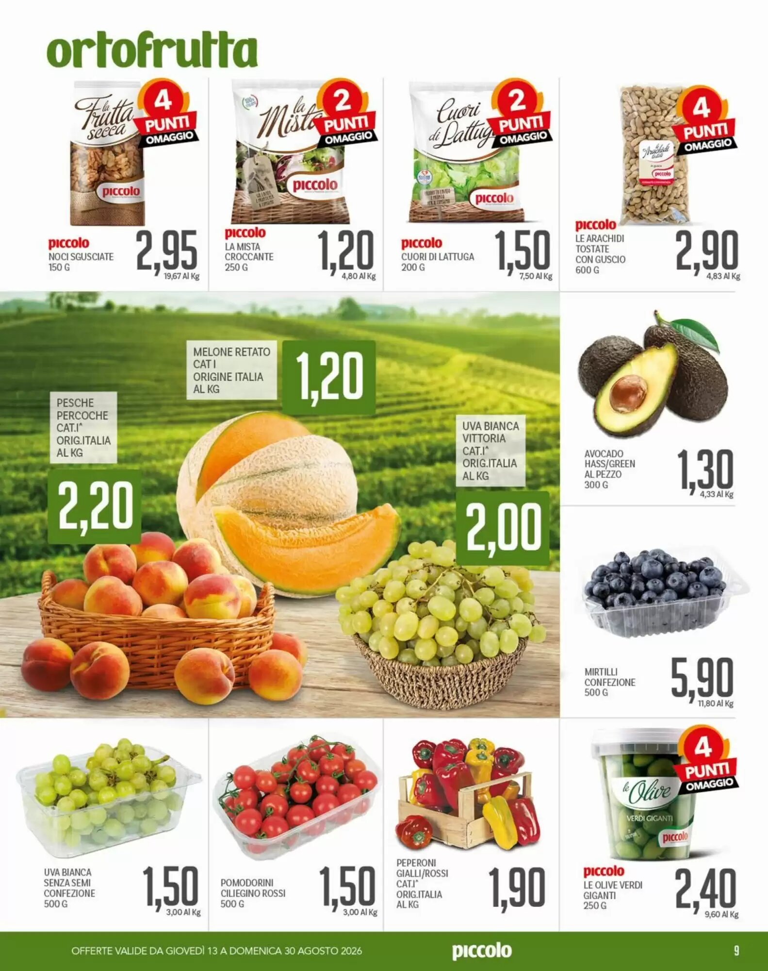 Volantino promozionale Supermercati Piccolo  valide dal 13/08/2026 - Pagina 9.