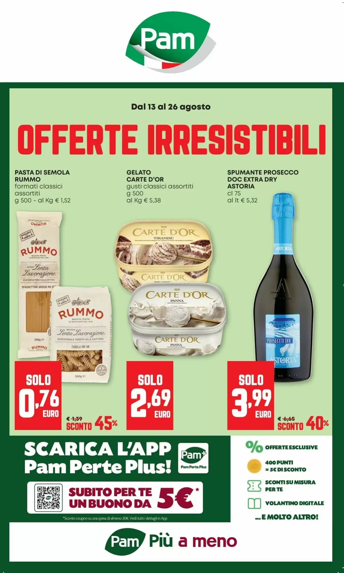 Volantino promozionale Pam valide dal 13/08/2026 - Pagina 1.