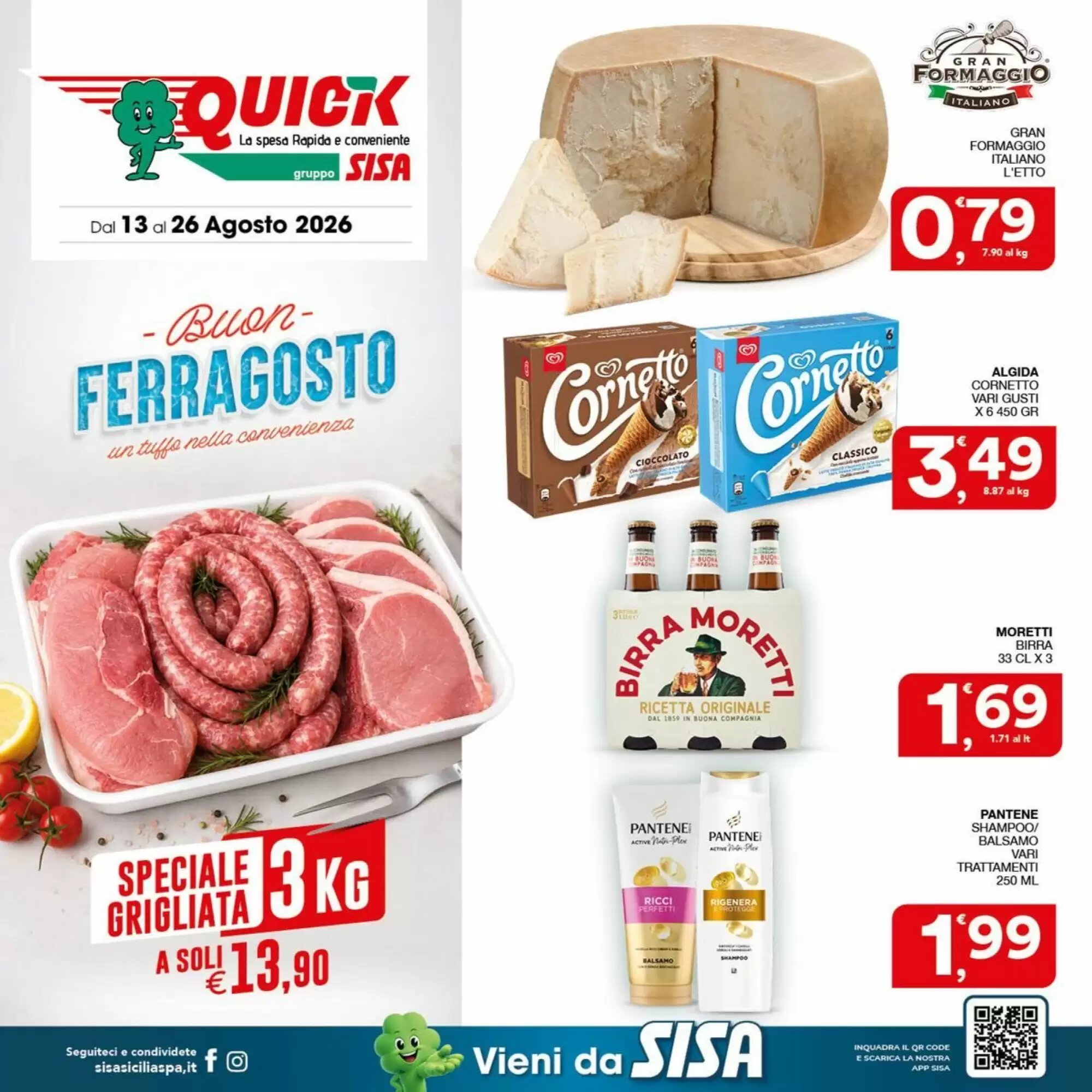 Volantino promozionale Quick Sisa valide dal 13/08/2026 - Pagina 1.