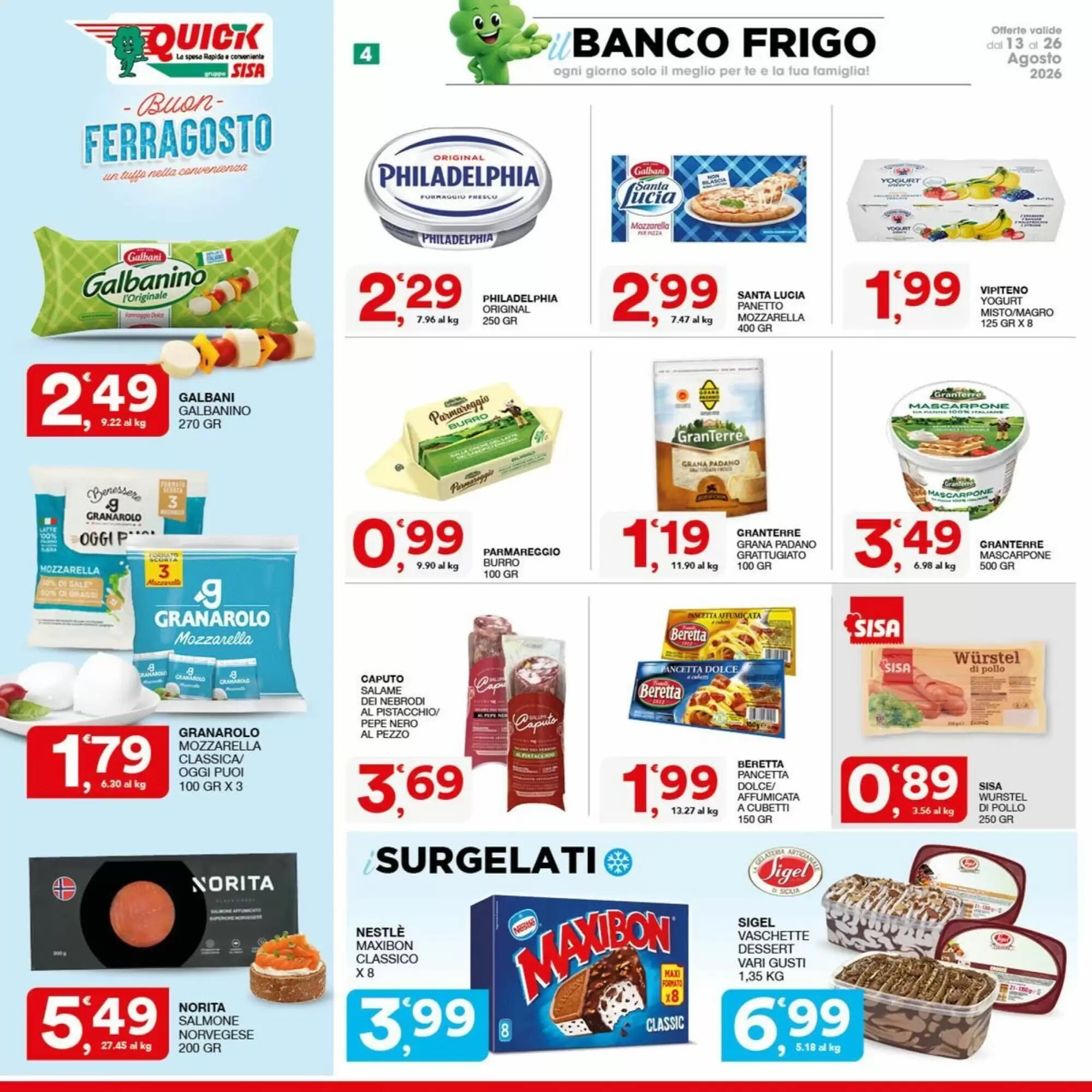 Volantino promozionale Quick Sisa  valide dal 13/08/2026 - Pagina 4.