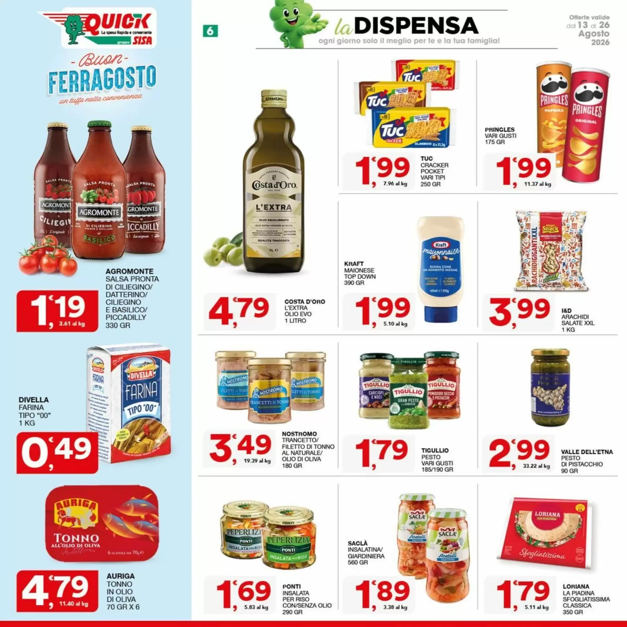 Volantino promozionale Quick Sisa  valide dal 13/08/2026 - Pagina 6.