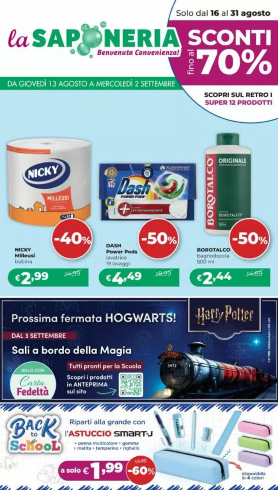 Volantino promozionale La Saponeria valide dal 13/08/2026 - Pagina 1.