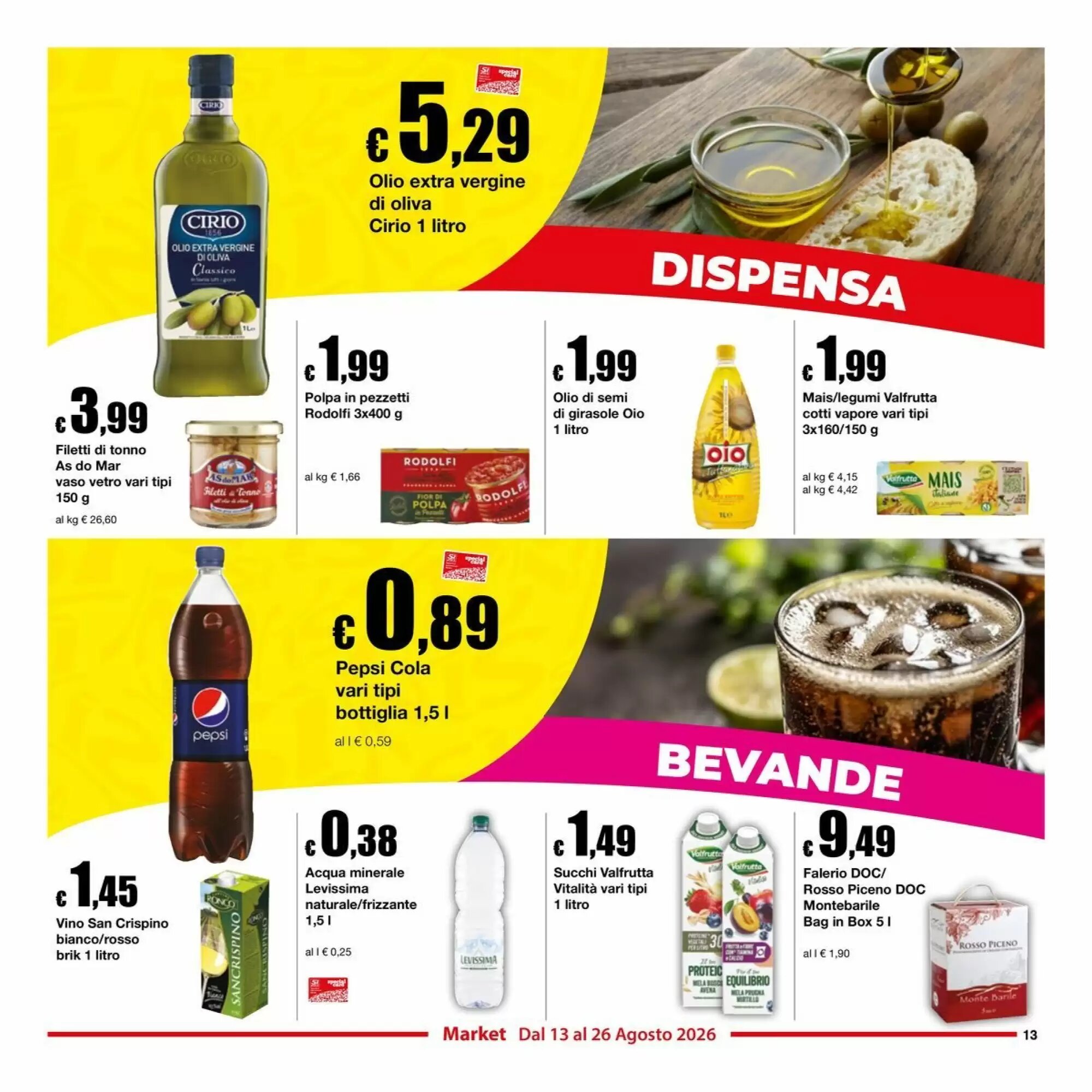 Volantino promozionale Sì con te  valide dal 13/08/2026 - Pagina 13.