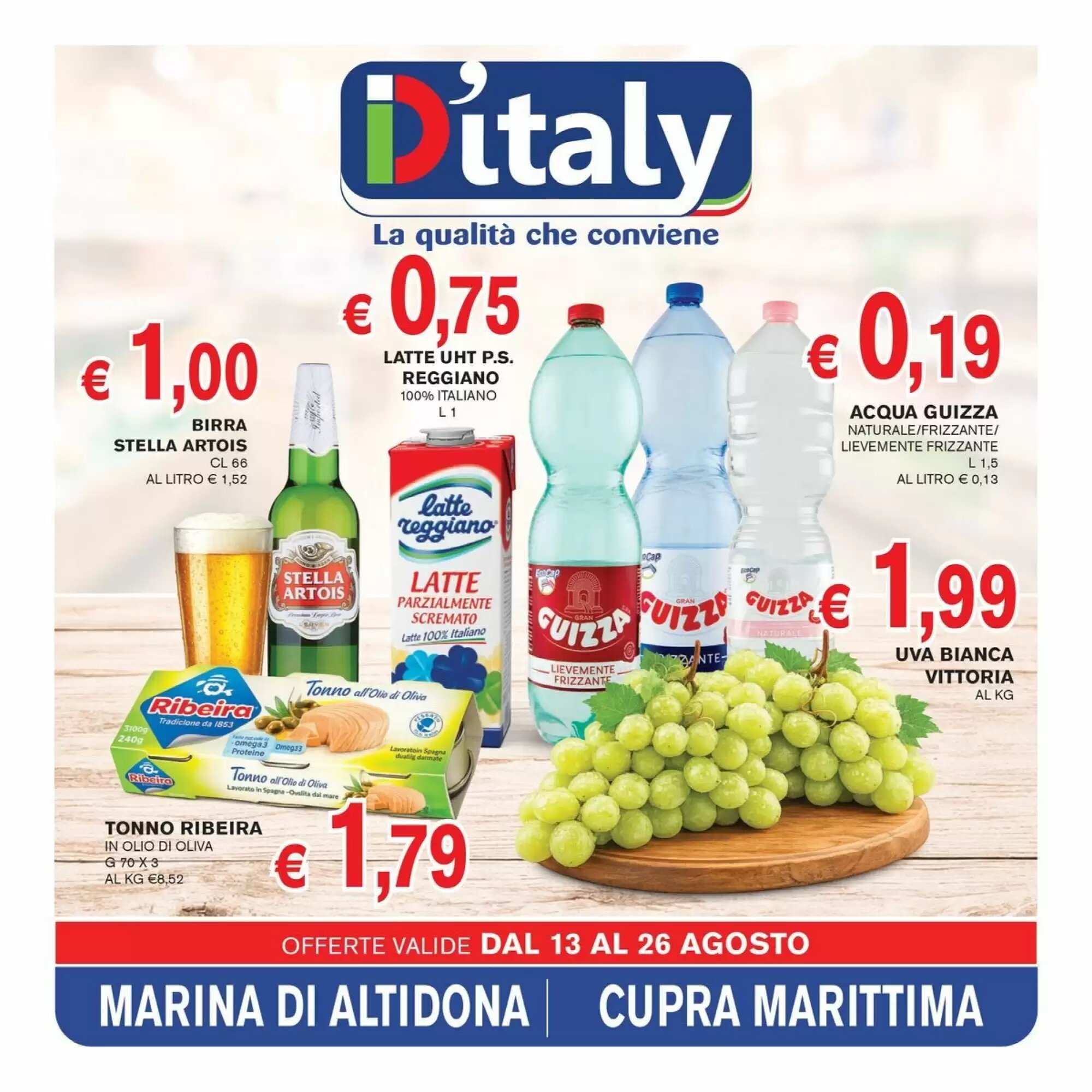 Volantino promozionale D'Italy  valide dal 13/08/2026 - Pagina 1.