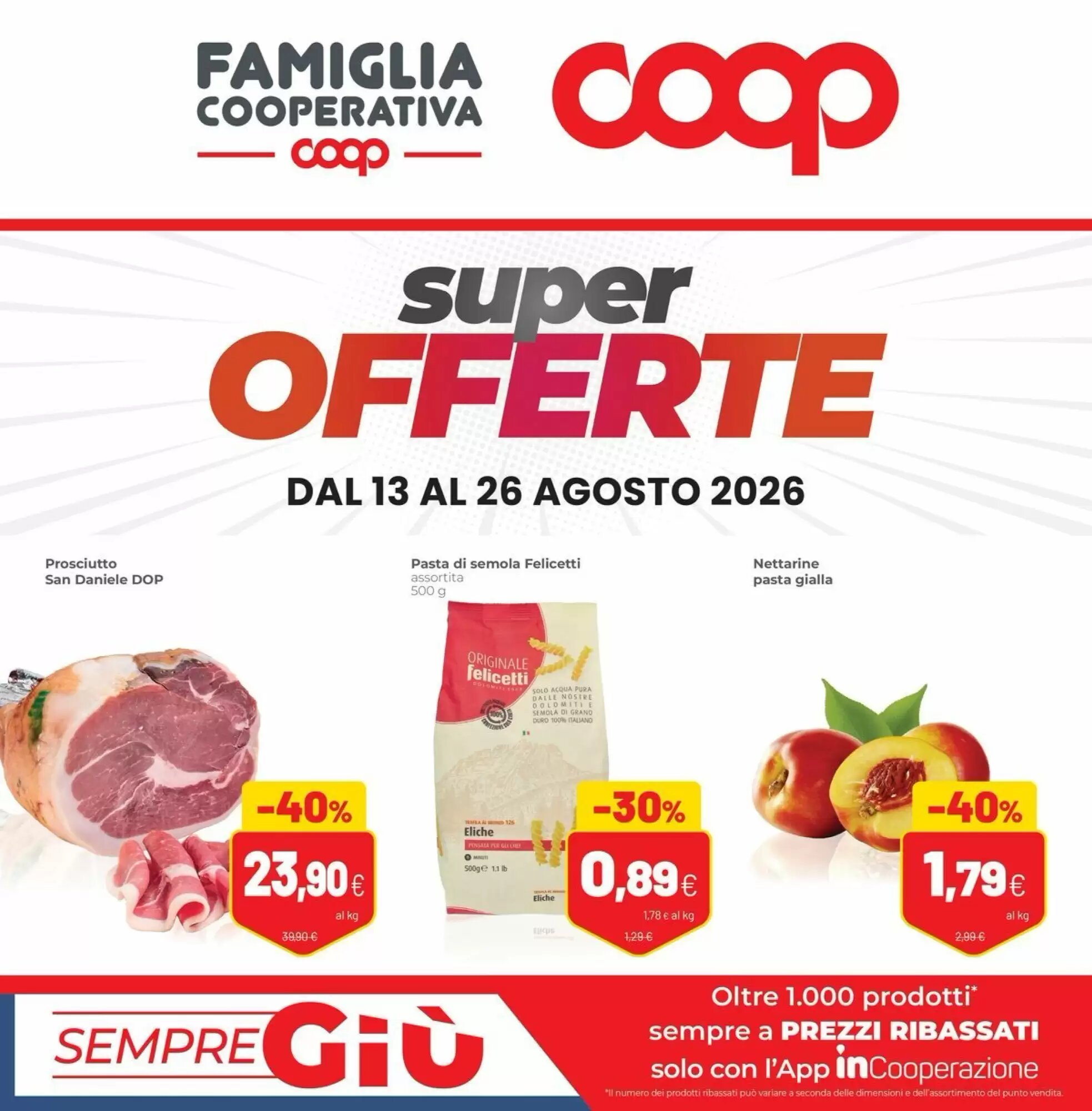 Volantino promozionale Coop valide dal 13/08/2026 - Pagina 1.