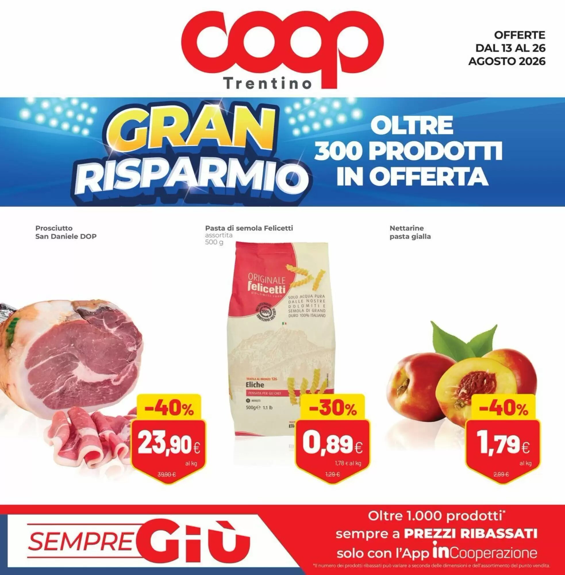 Volantino promozionale Coop Trentino valide dal 13/08/2026 - Pagina 1.