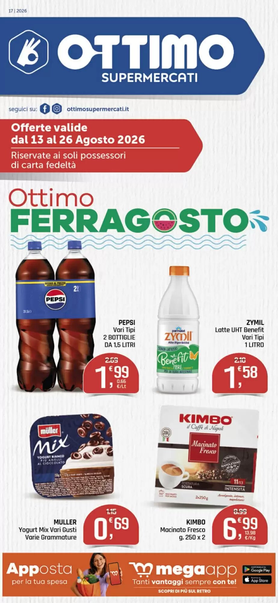 Volantino promozionale Ottimo Market valide dal 13/08/2026 - Pagina 1.