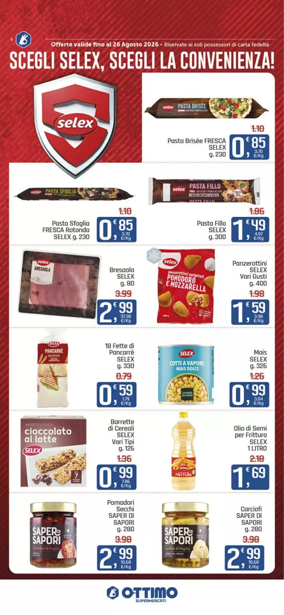 Volantino promozionale Ottimo Market  valide dal 13/08/2026 - Pagina 9.