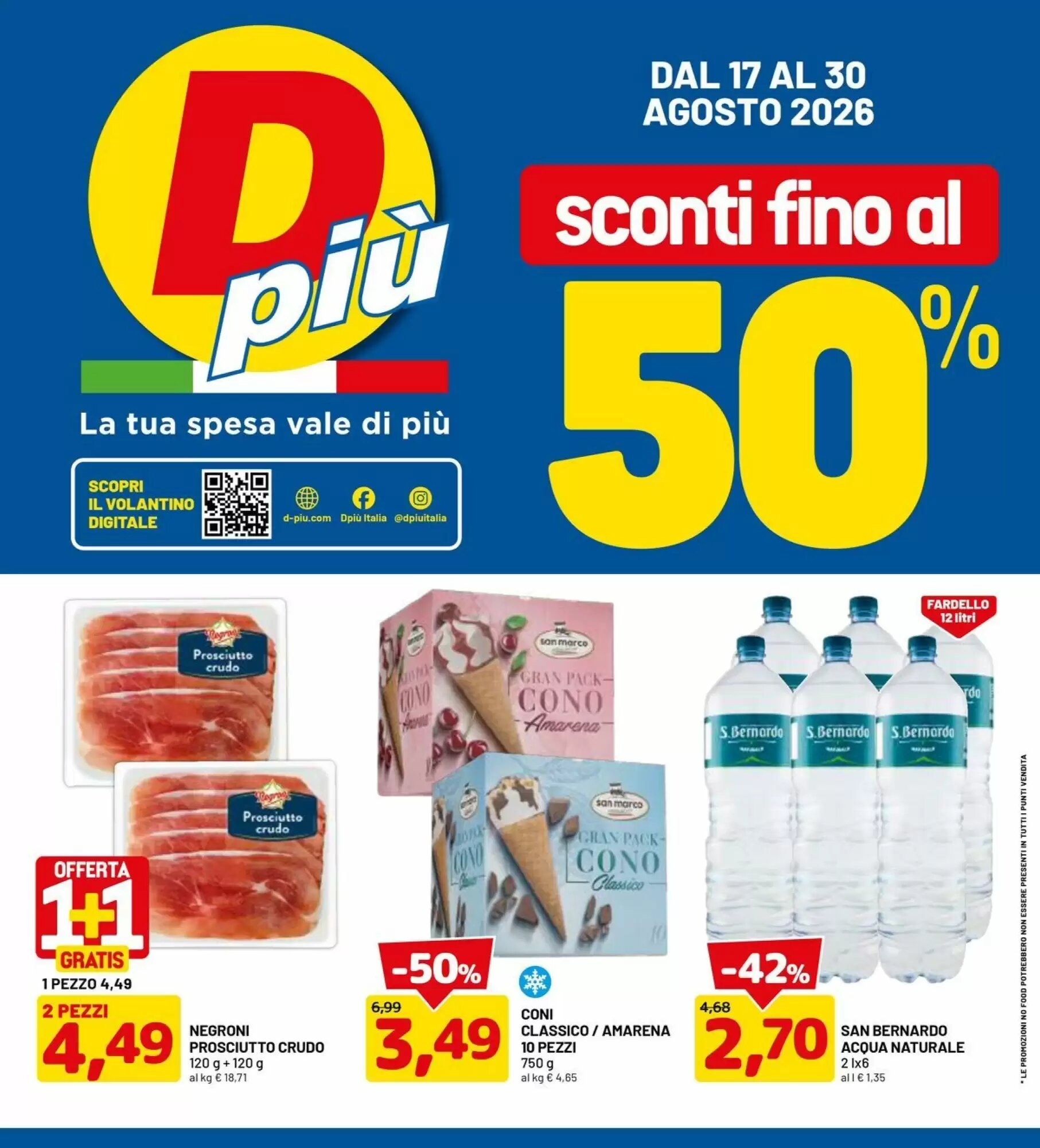 Volantino promozionale DPiù valide dal 17/08/2026 - Pagina 1.