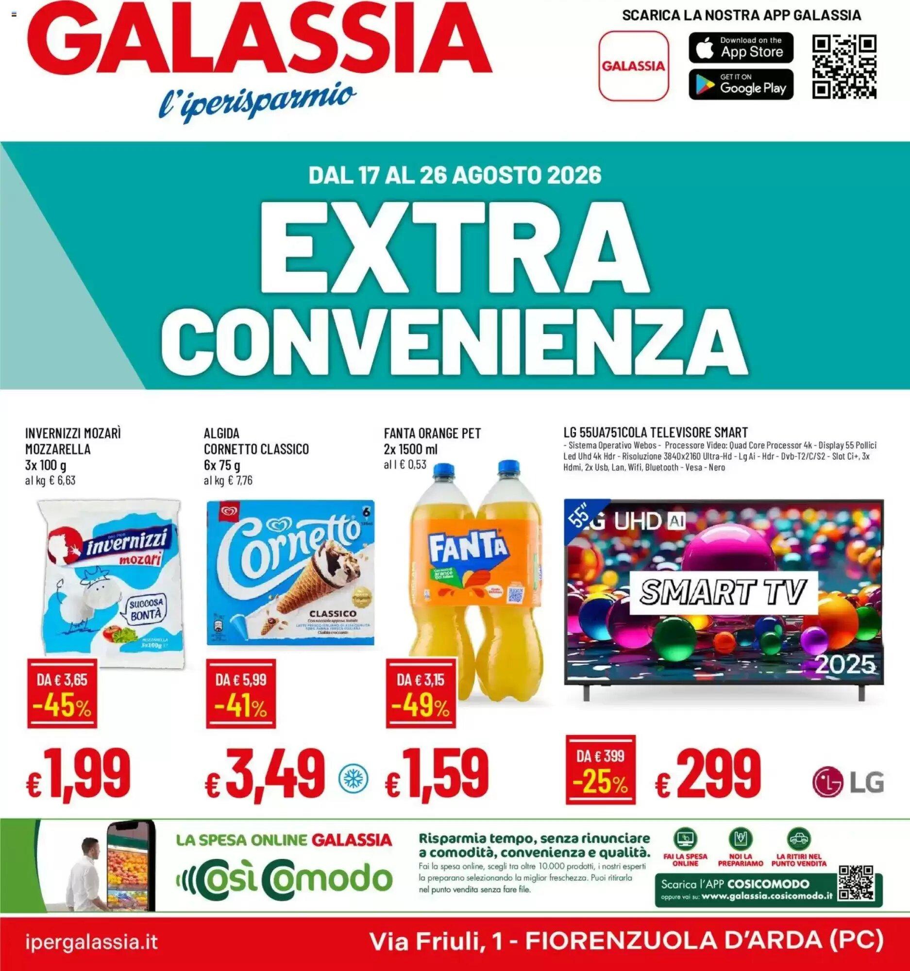 Volantino promozionale Galassia  valide dal 17/08/2026 - Pagina 1.