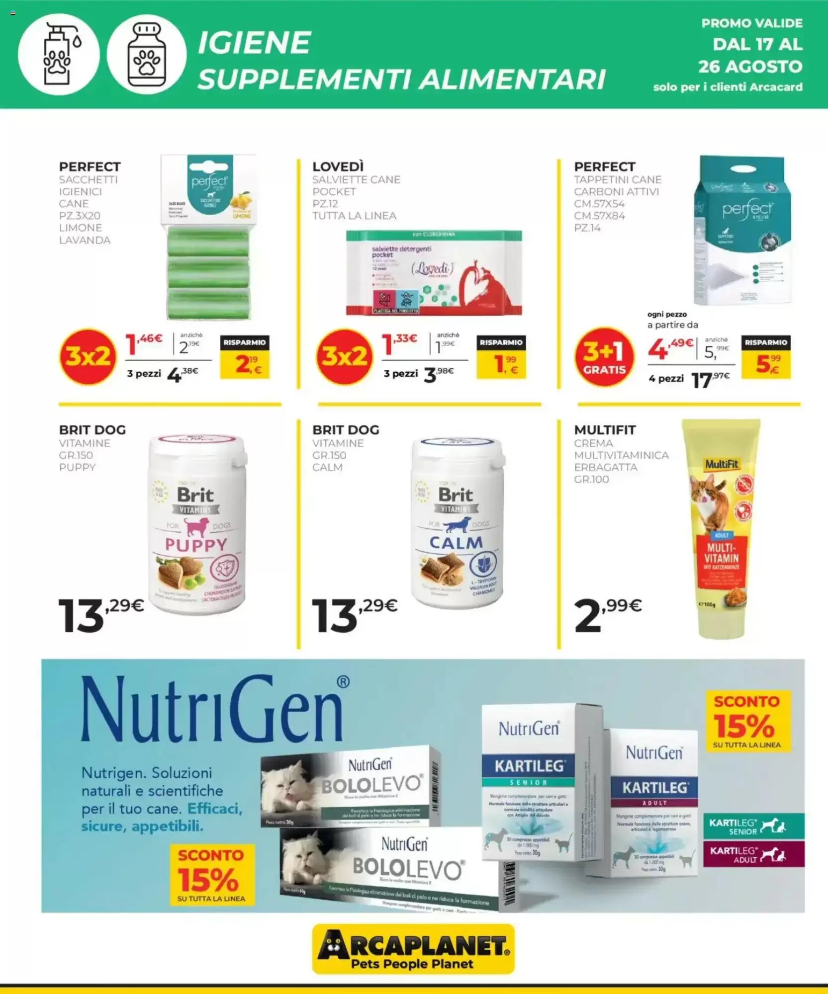 Volantino promozionale Arcaplanet  valide dal 17/08/2026 - Pagina 10.