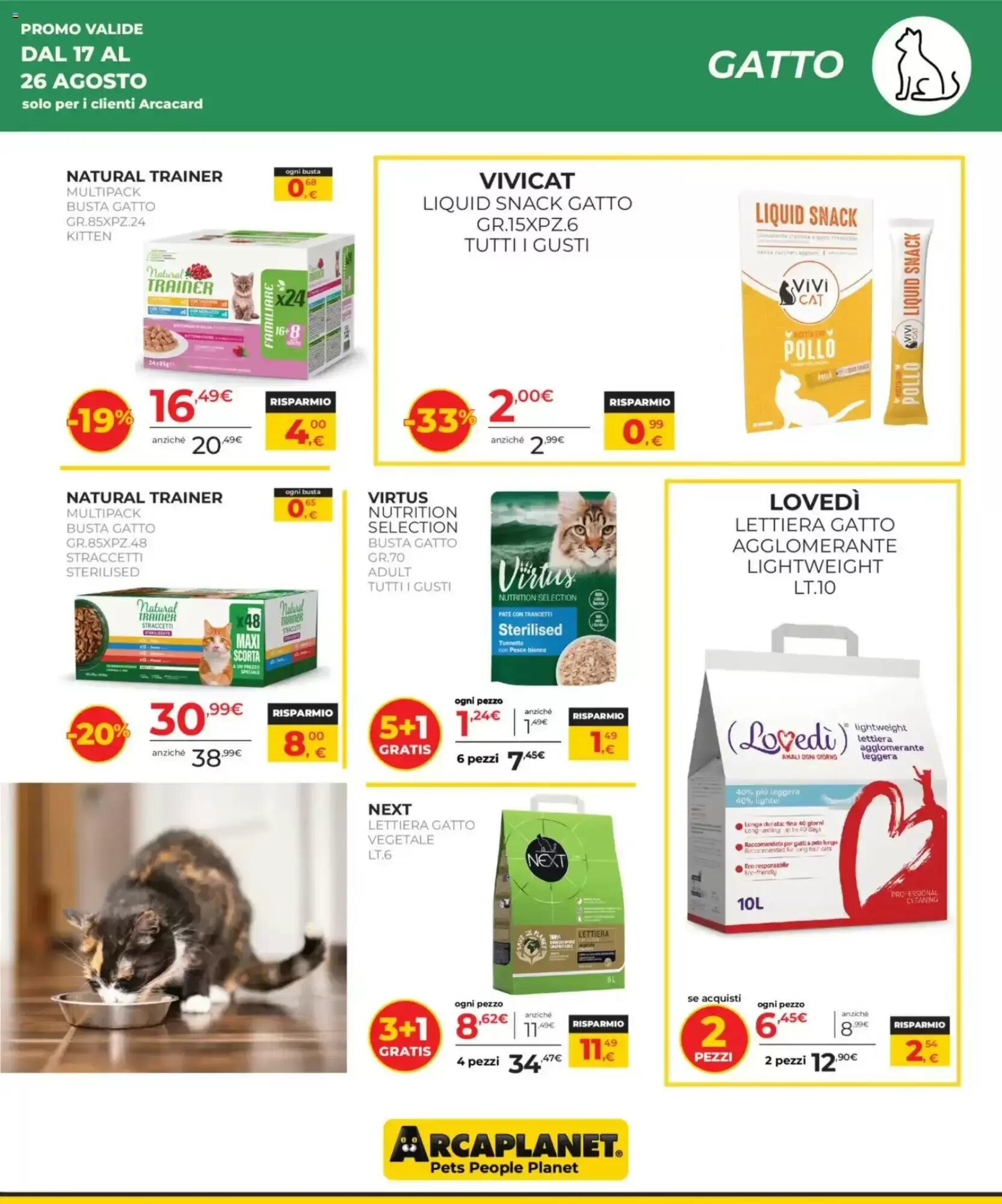 Volantino promozionale Arcaplanet  valide dal 17/08/2026 - Pagina 3.