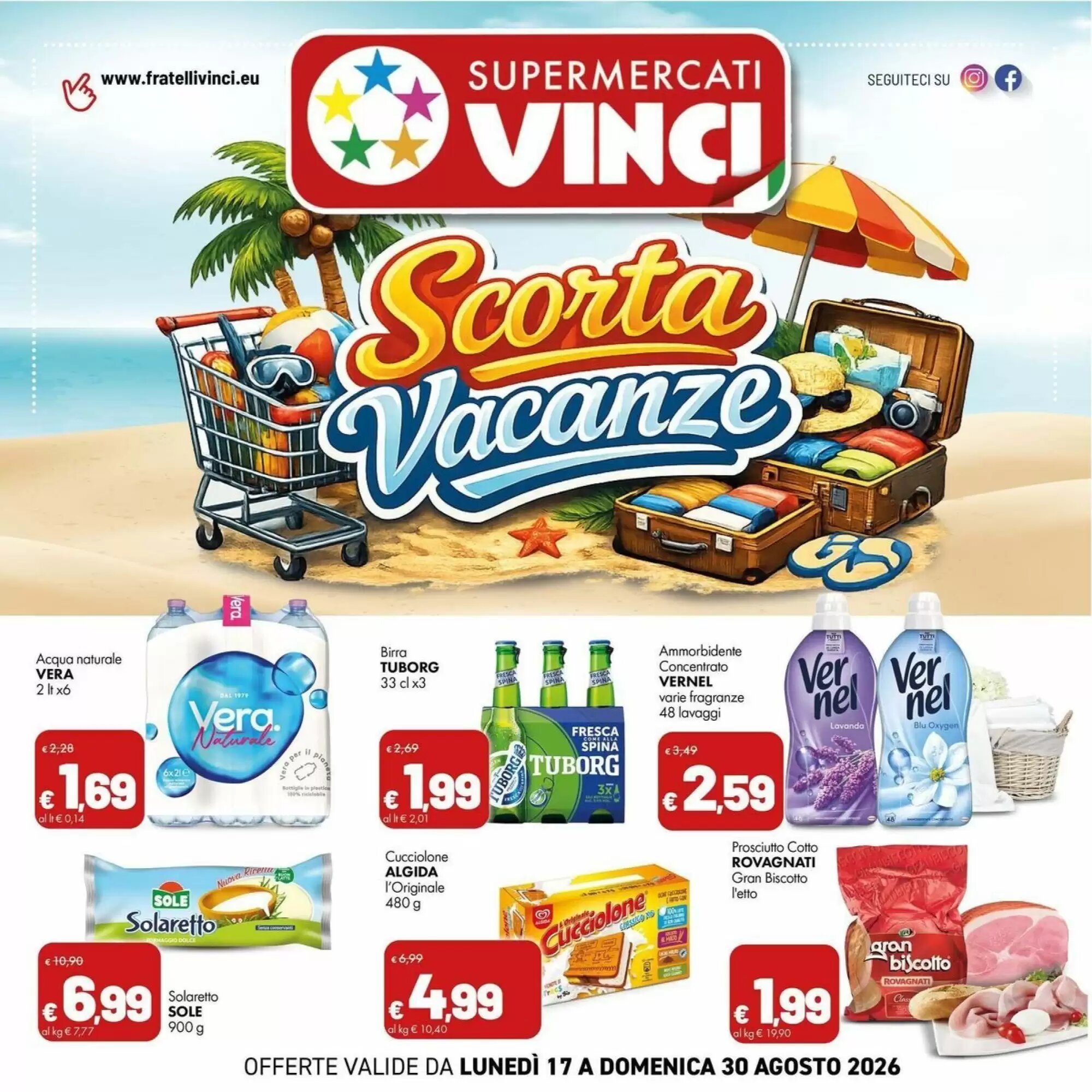 Volantino promozionale Supermercati Vinci  valide dal 17/08/2026 - Pagina 1.