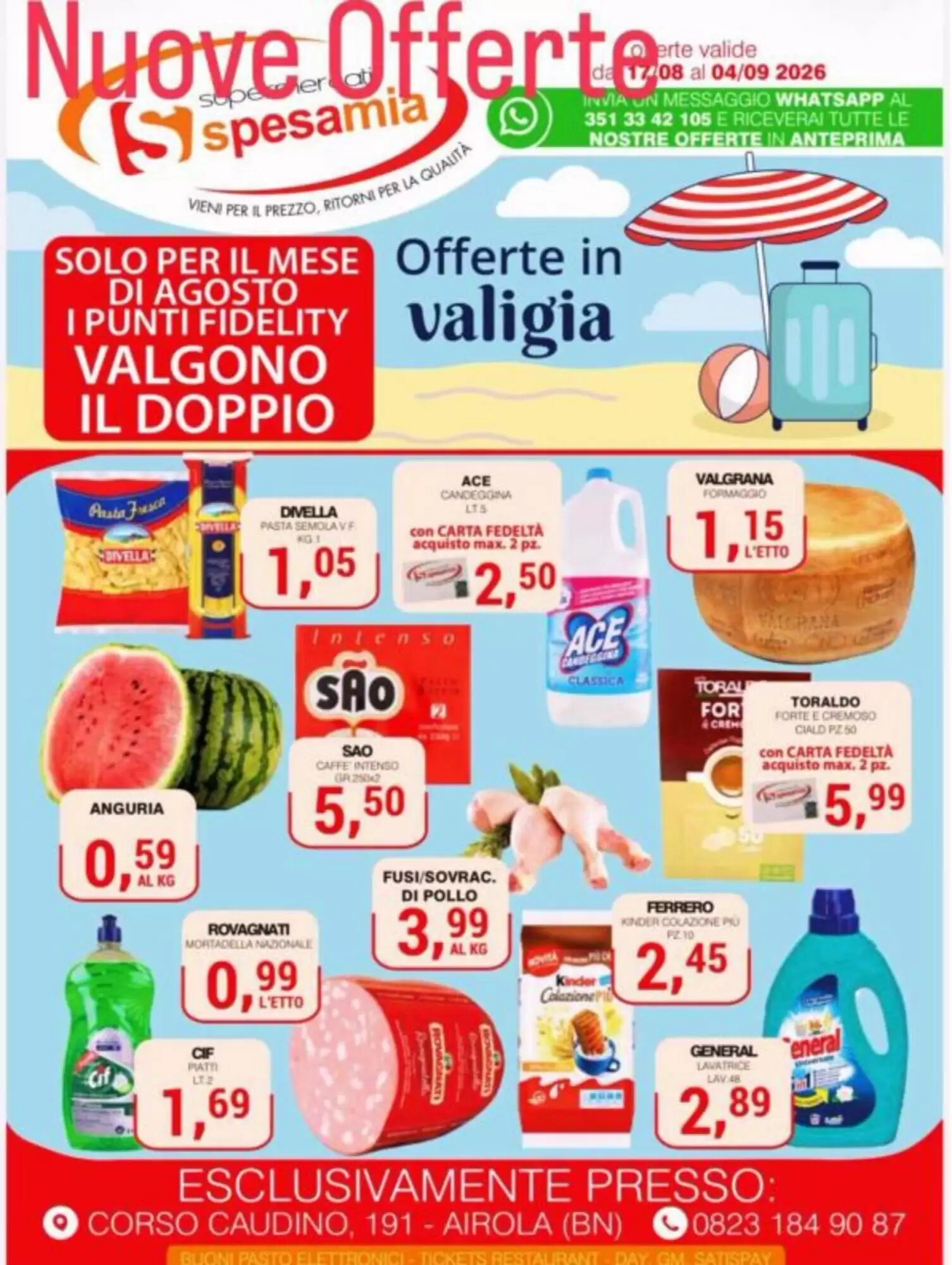 Volantino promozionale Supermercati Spesa Mia valide dal 17/08/2026 - Pagina 1.