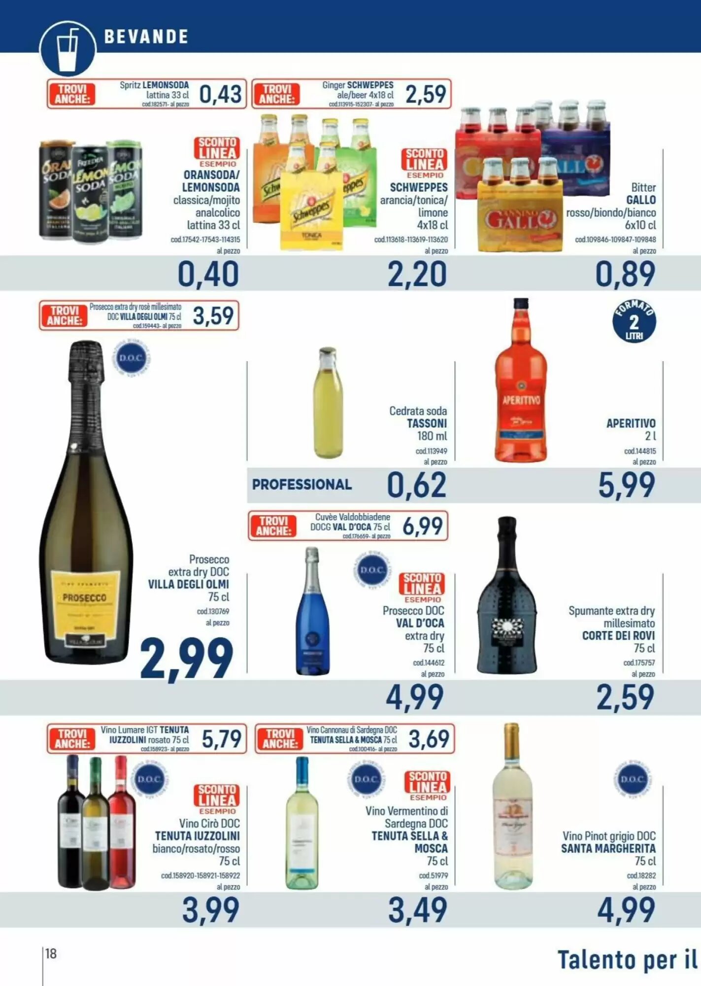 Volantino promozionale Talento Professional Store  valide dal 17/08/2026 - Pagina 18.