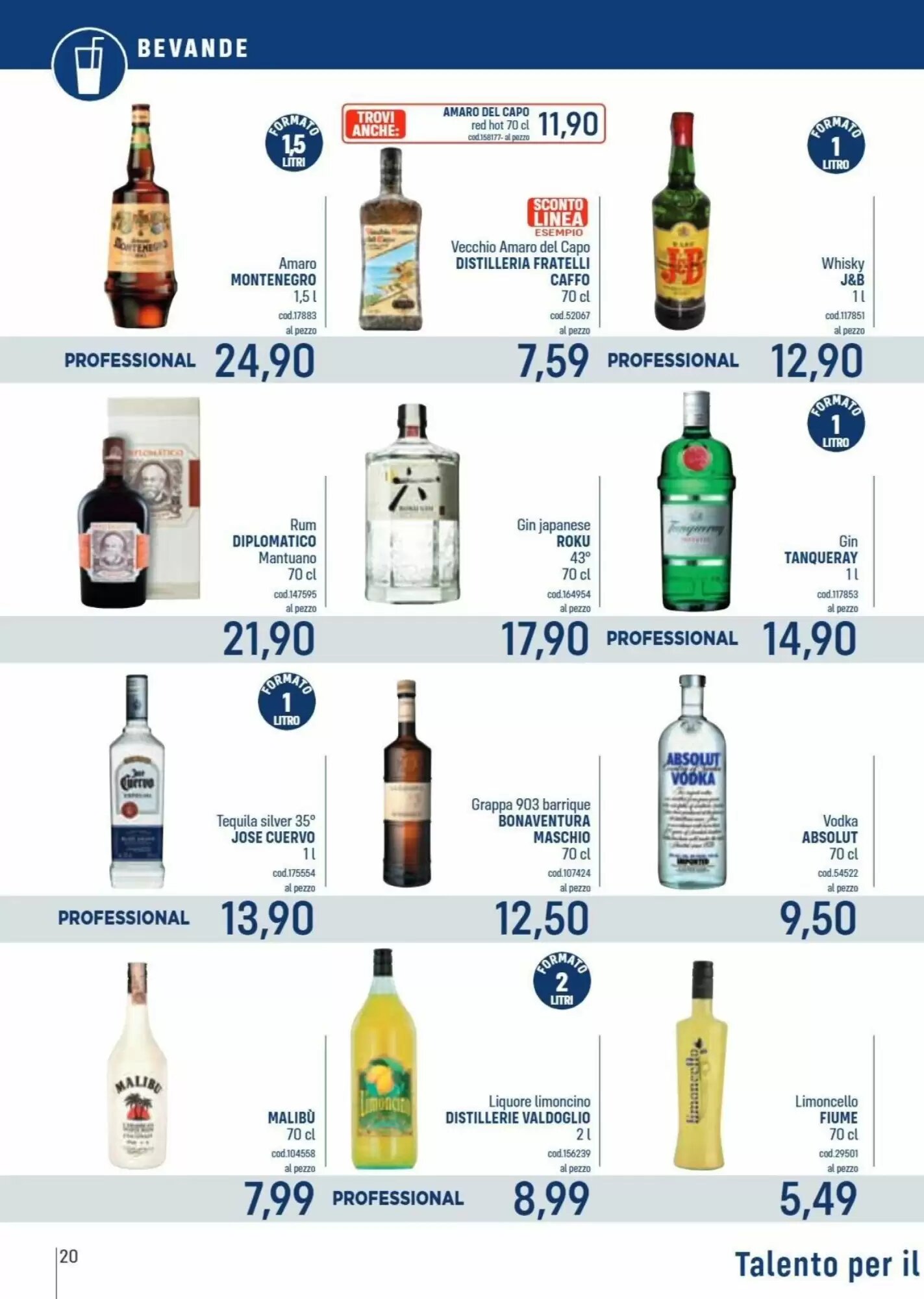 Volantino promozionale Talento Professional Store  valide dal 17/08/2026 - Pagina 20.