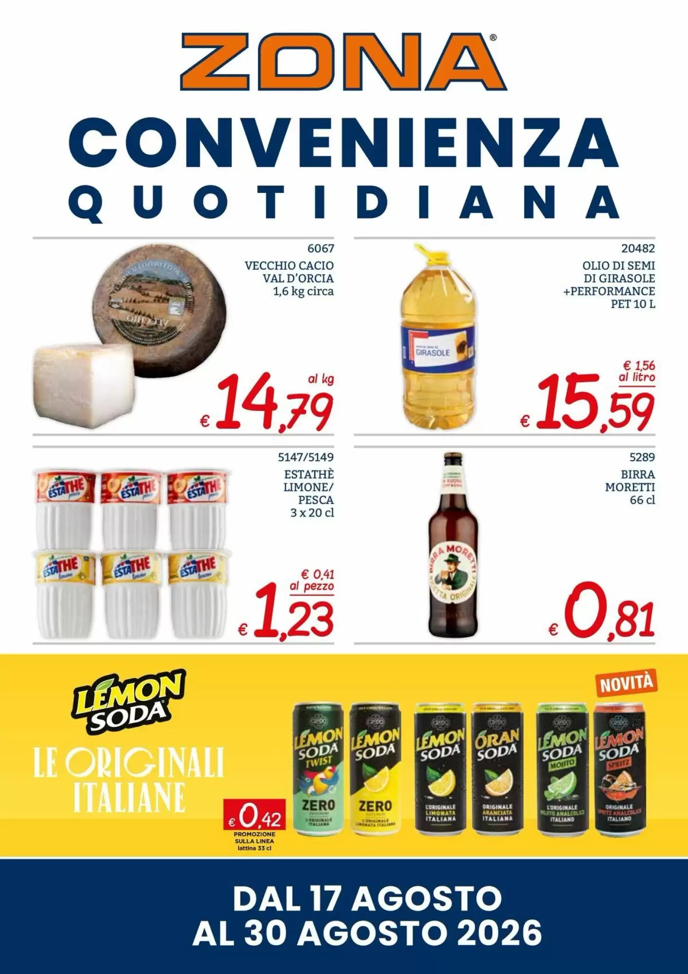 Volantino promozionale Zona valide dal 17/08/2026 - Pagina 1.