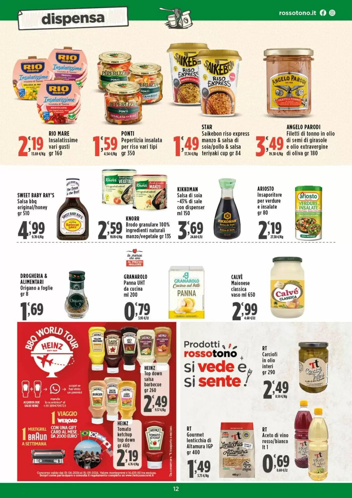 Volantino promozionale Rossotono  valide dal 17/08/2026 - Pagina 12.