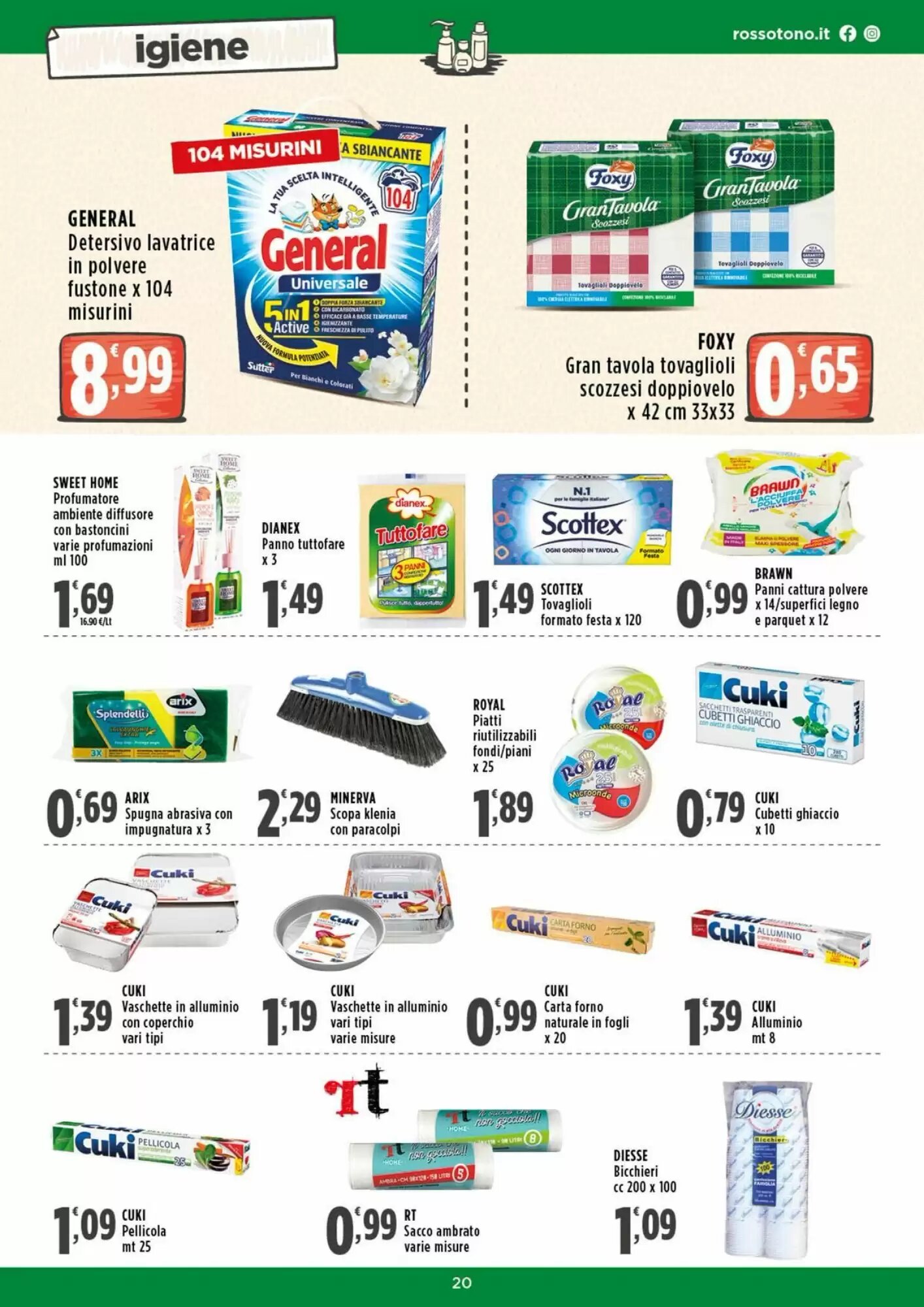 Volantino promozionale Rossotono  valide dal 17/08/2026 - Pagina 20.