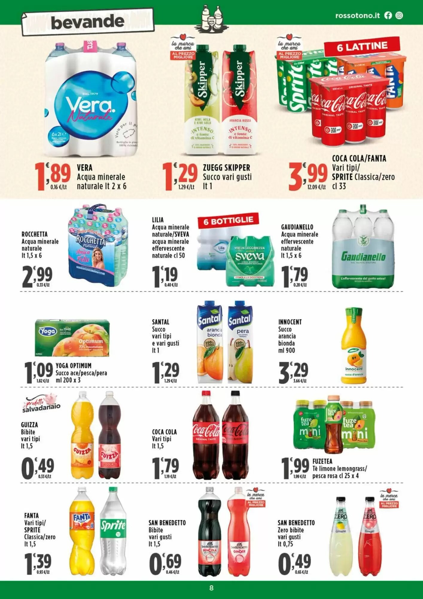 Volantino promozionale Rossotono  valide dal 17/08/2026 - Pagina 8.