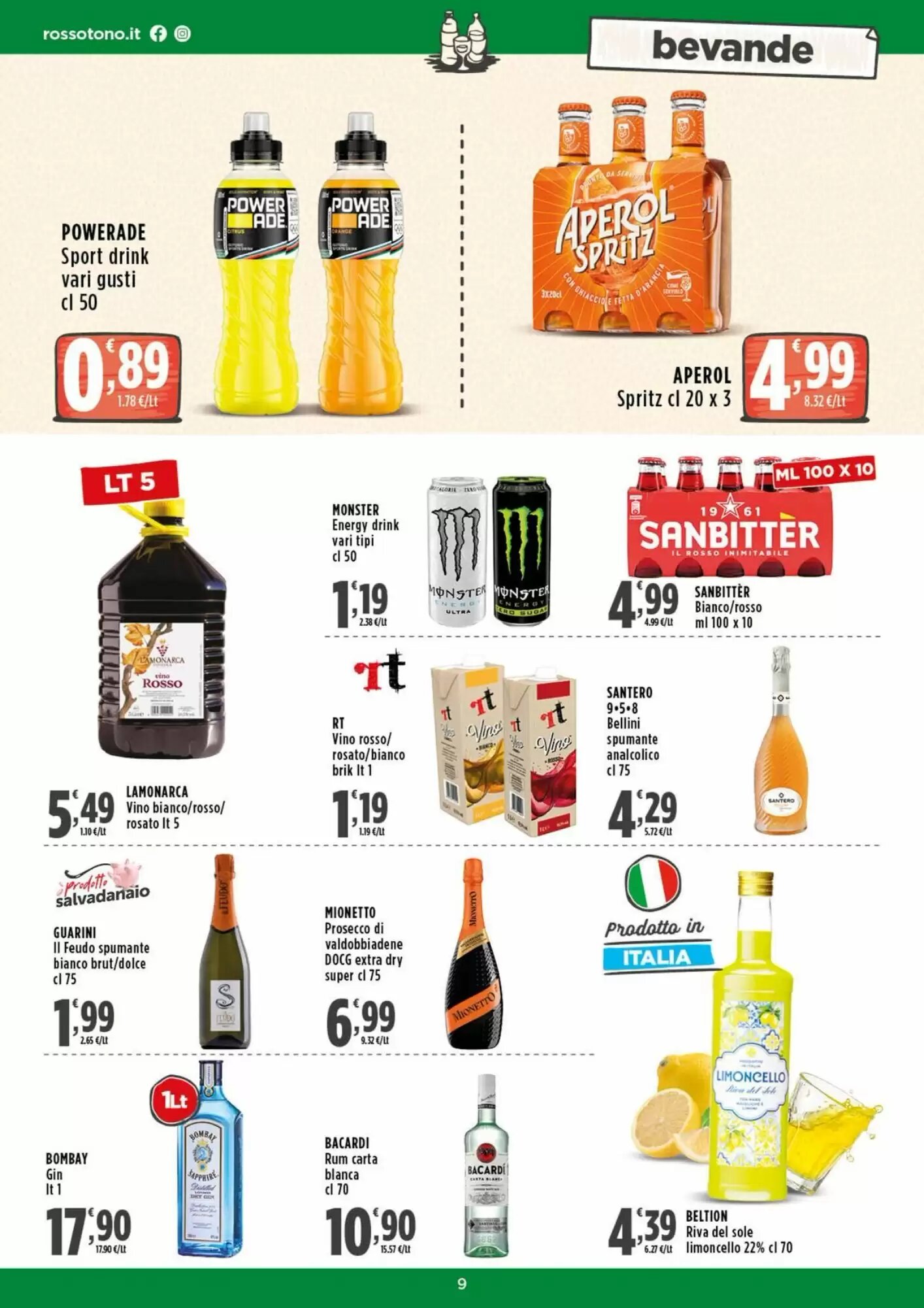 Volantino promozionale Rossotono  valide dal 17/08/2026 - Pagina 9.