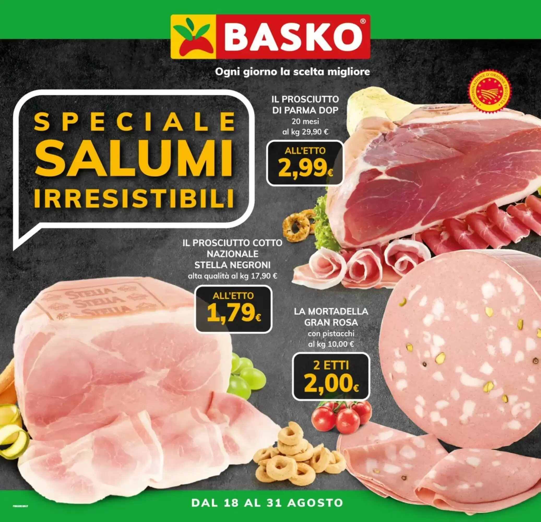 Volantino promozionale Basko valide dal 18/08/2026 - Pagina 1.