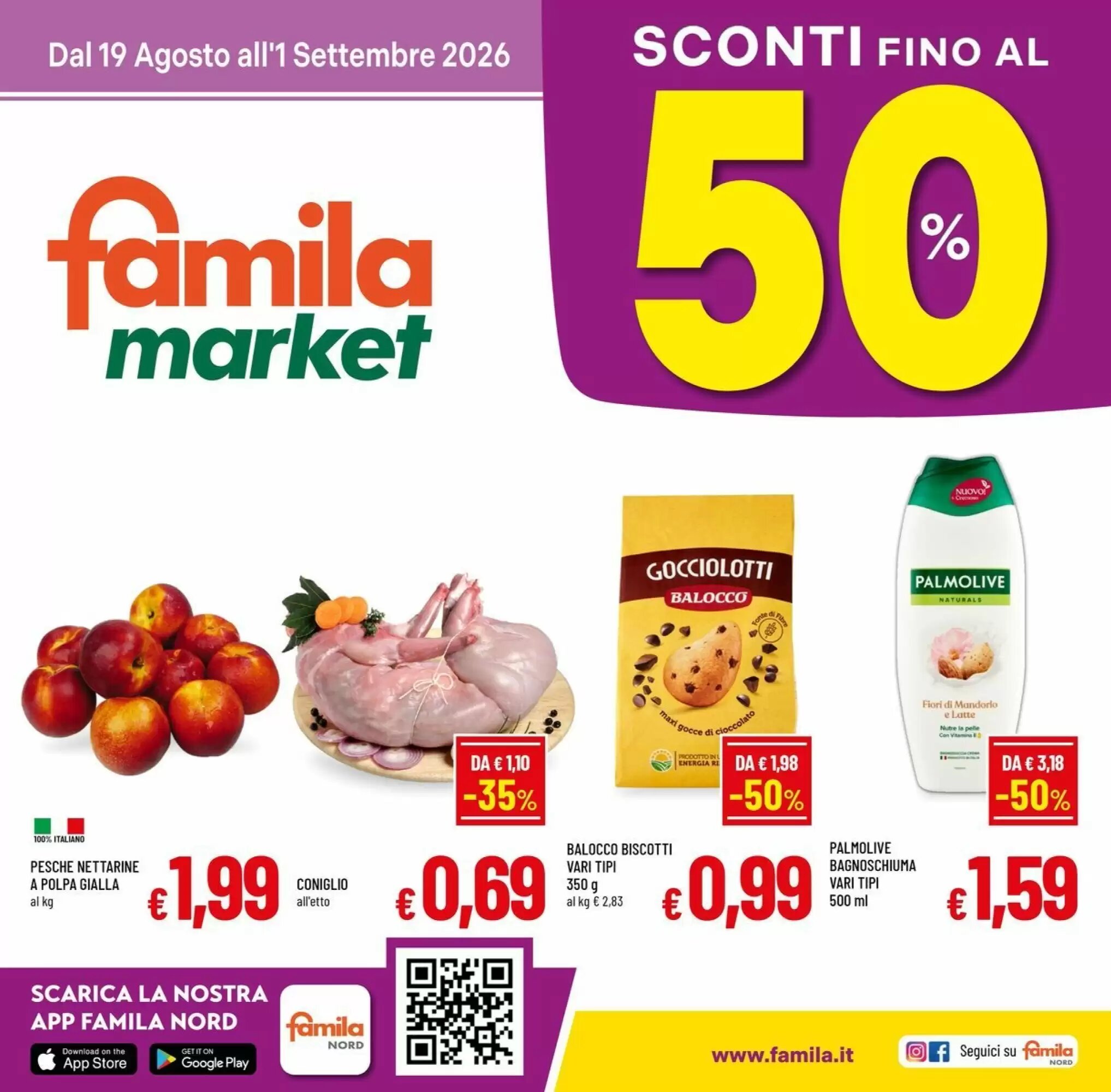 Volantino promozionale Famila Market  valide dal 19/08/2026 - Pagina 1.