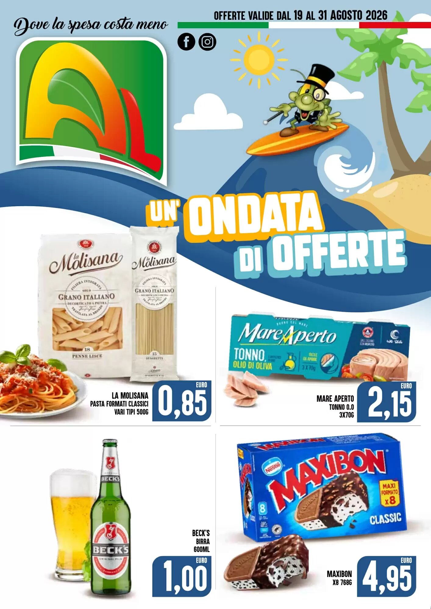 Volantino promozionale Al Discount  valide dal 19/08/2026 - Pagina 1.