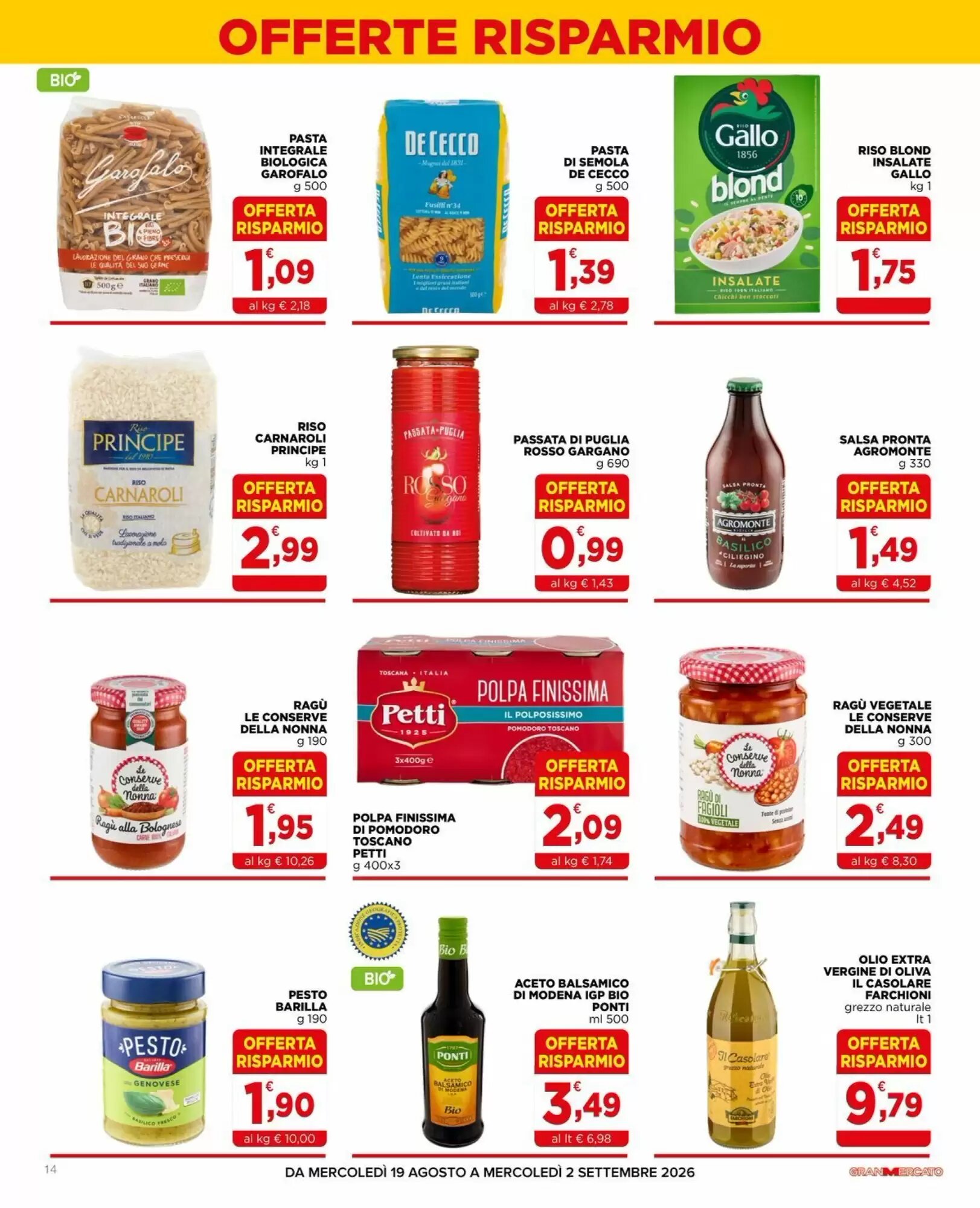 Volantino promozionale Gran mercato  valide dal 19/08/2026 - Pagina 14.