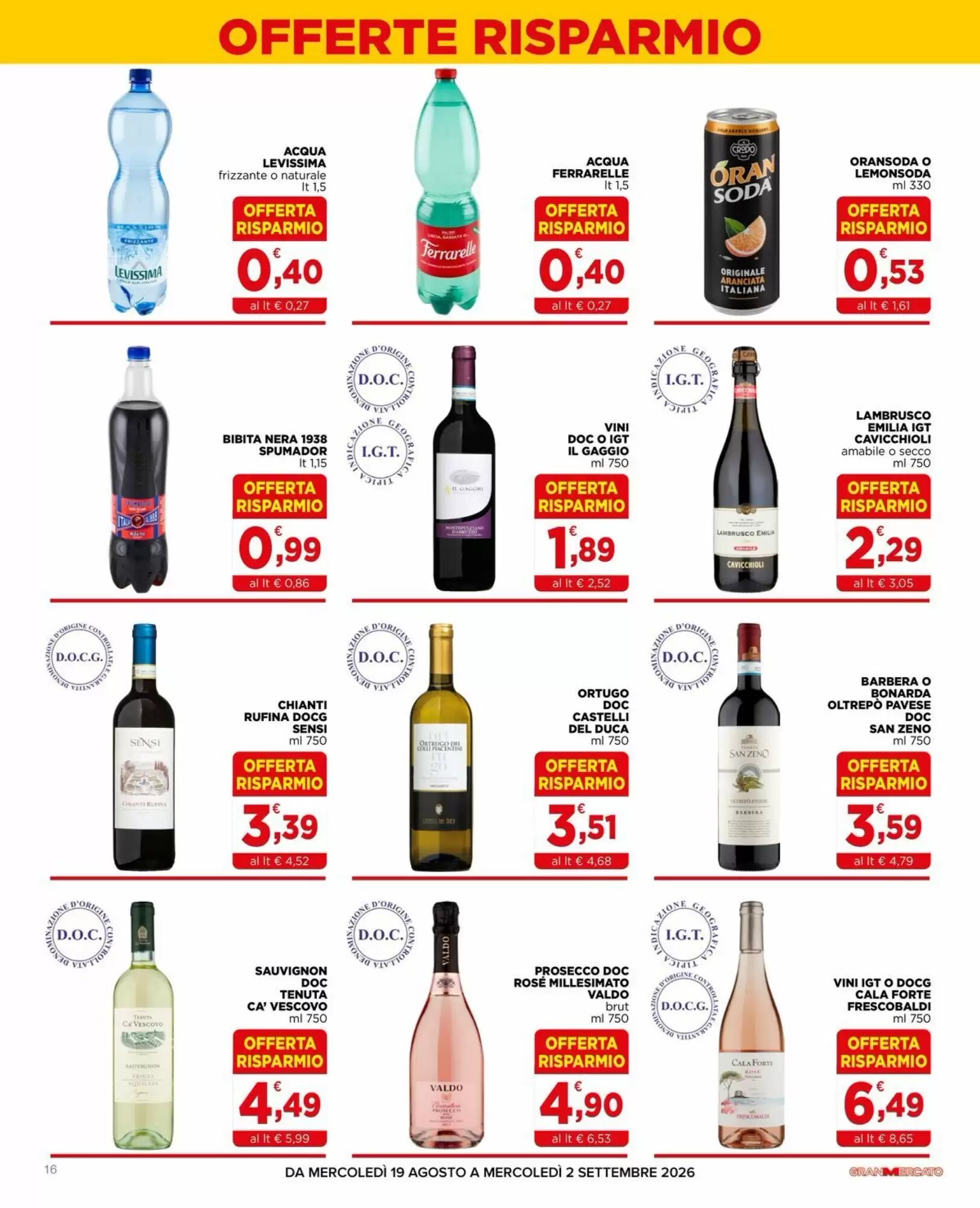 Volantino promozionale Gran mercato  valide dal 19/08/2026 - Pagina 16.