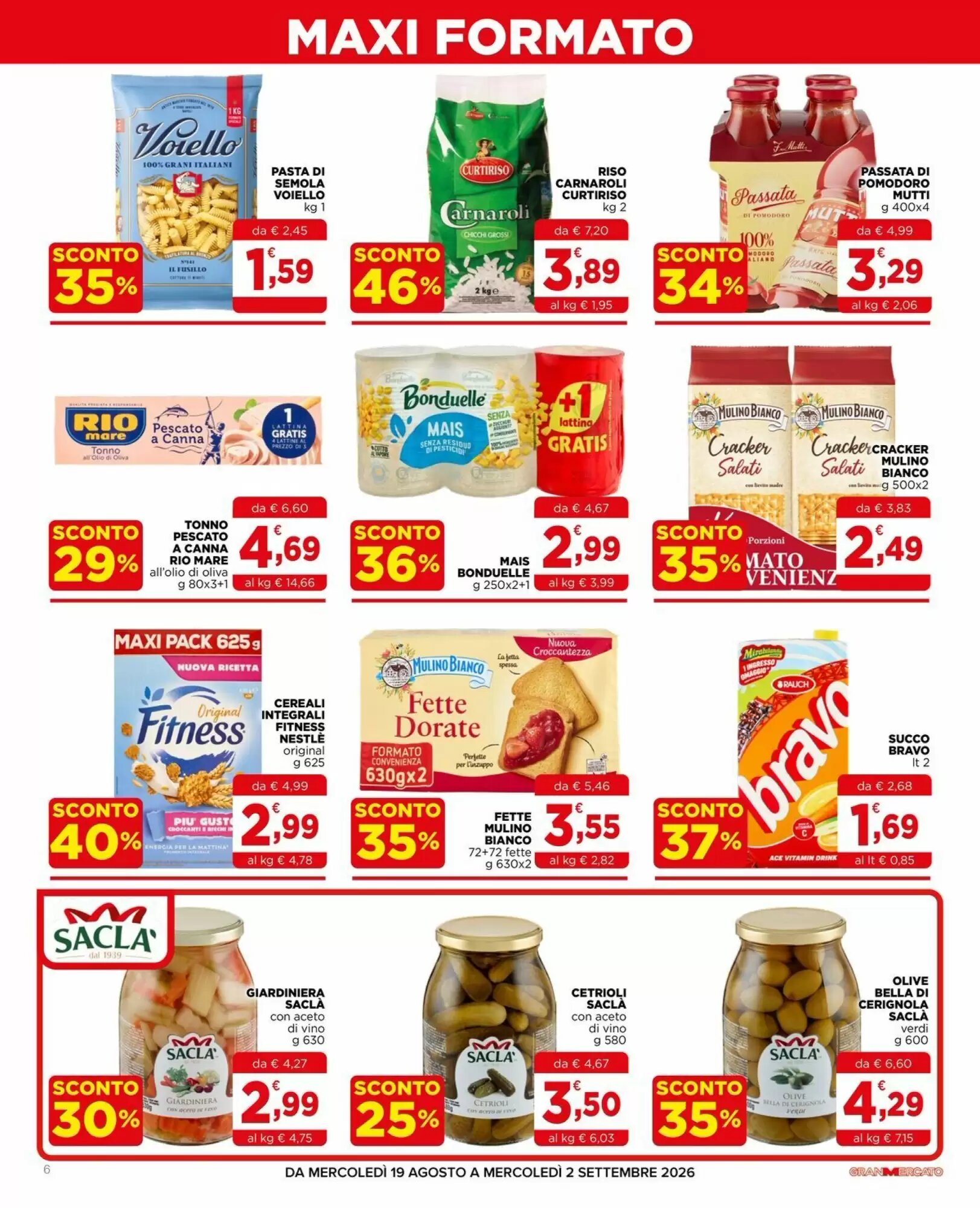 Volantino promozionale Gran mercato  valide dal 19/08/2026 - Pagina 6.