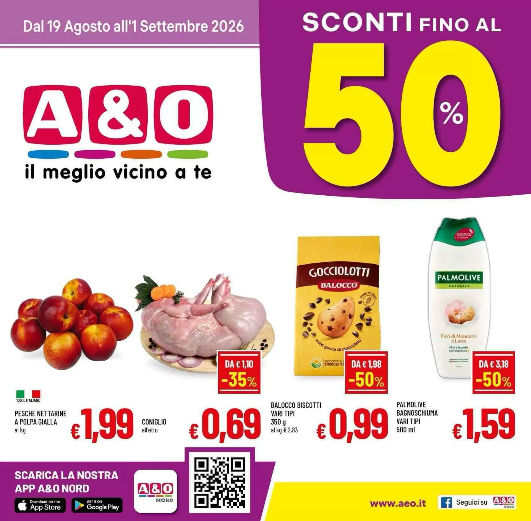 Volantino promozionale A&o valide dal 19/08/2026 - Pagina 1.